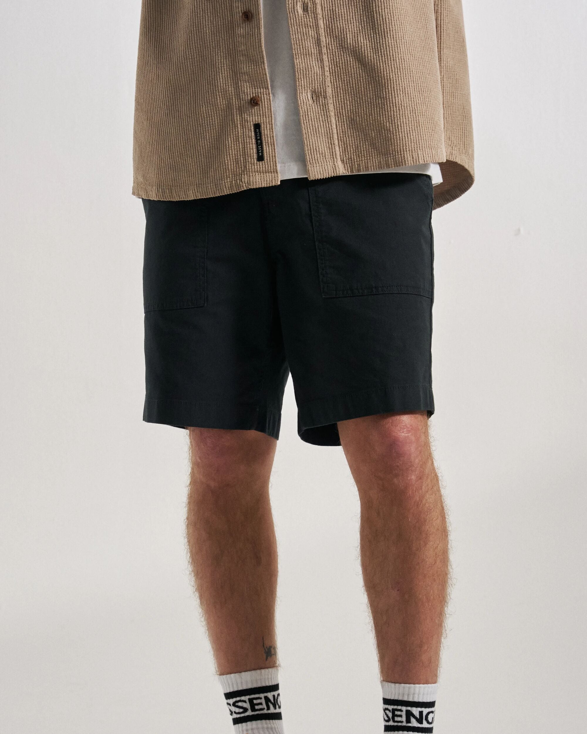 Kimmer Ripstop Cotton Short - Black - Studio Model