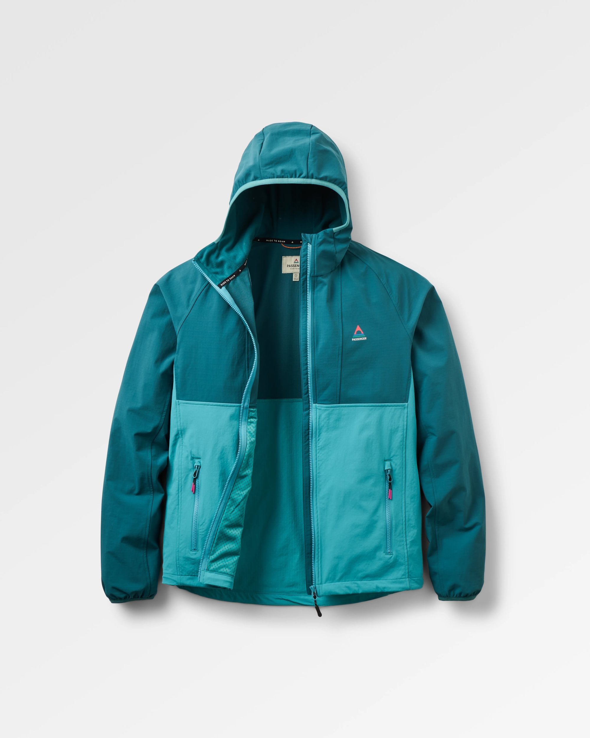 Trailscape Men's Lightweight Softshell Jacket - Mediterranean/ Ocean Teal - Flatlay