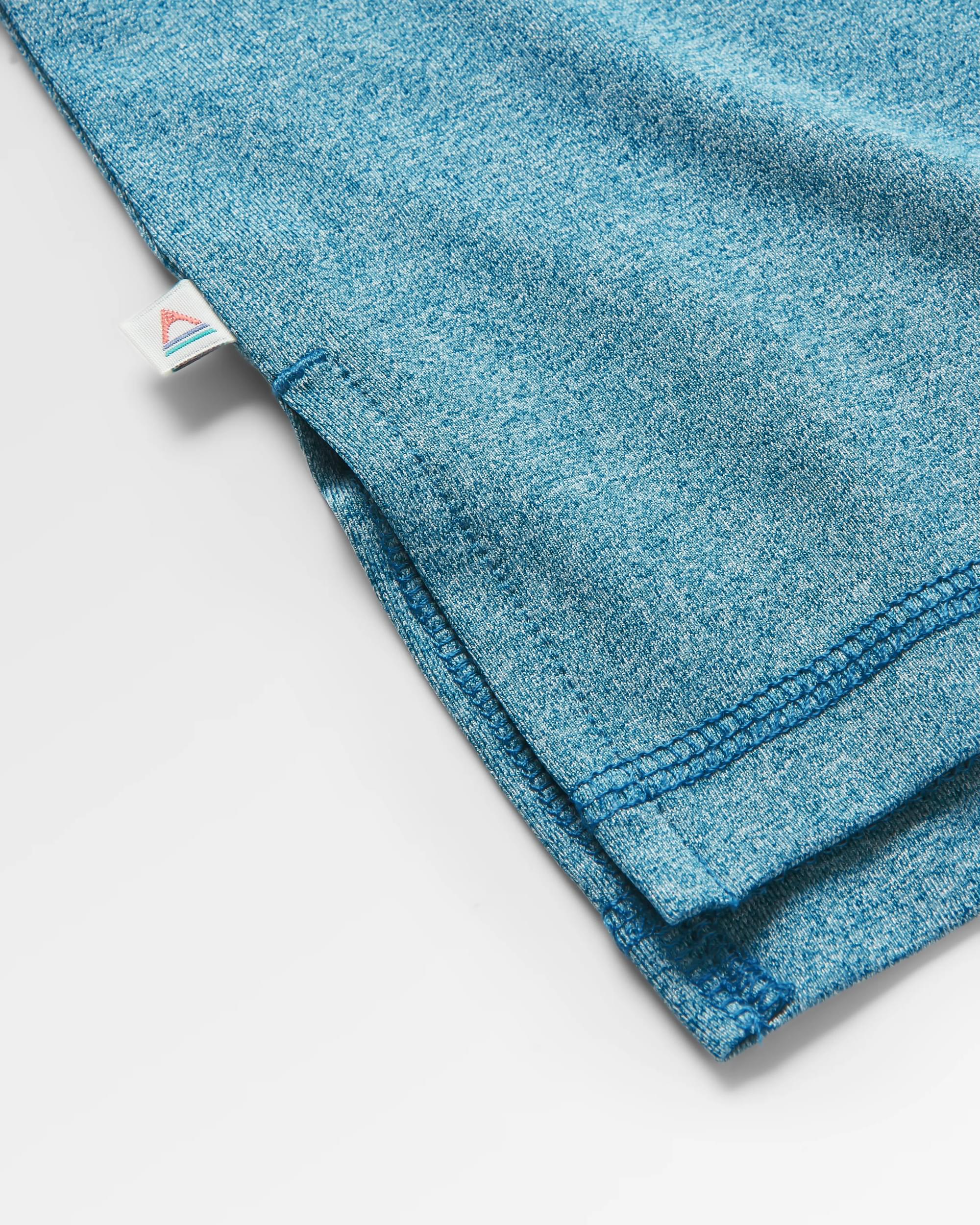 Classic Active Recycled T-Shirt - Blue Steel Marl - Flatlay