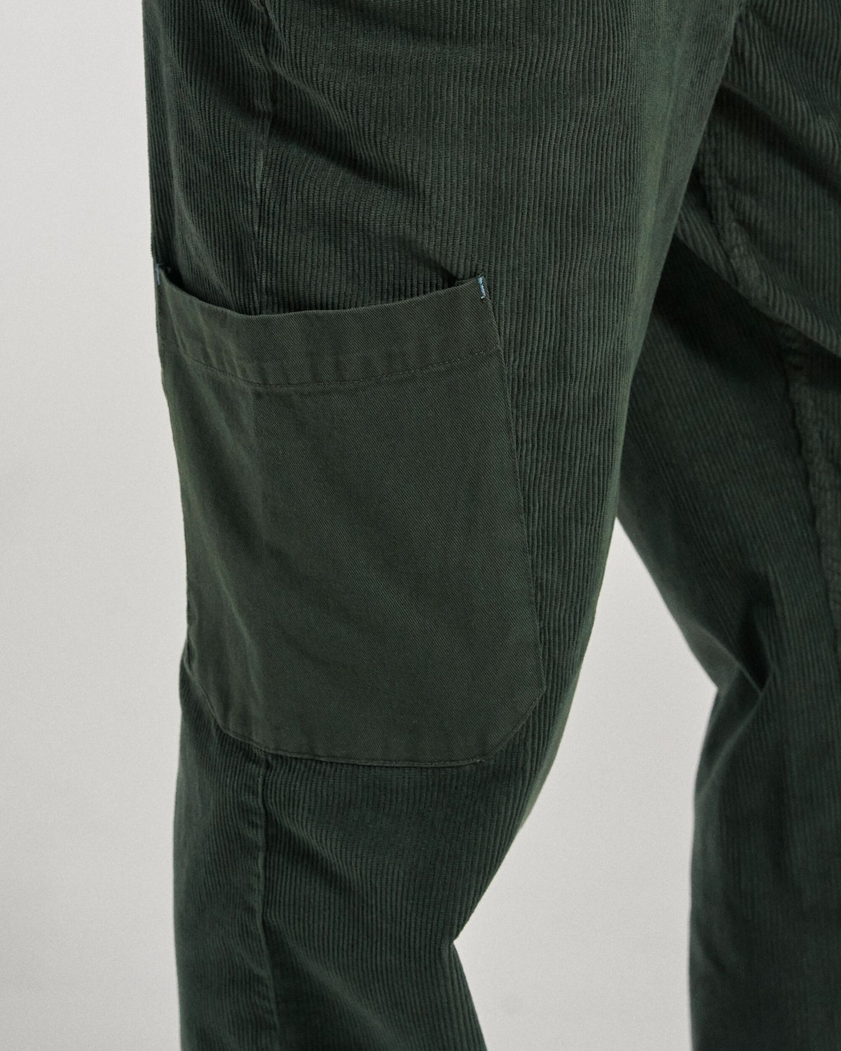 Refuel Cotton Cord Dungarees - Fir Tree - Studio Model