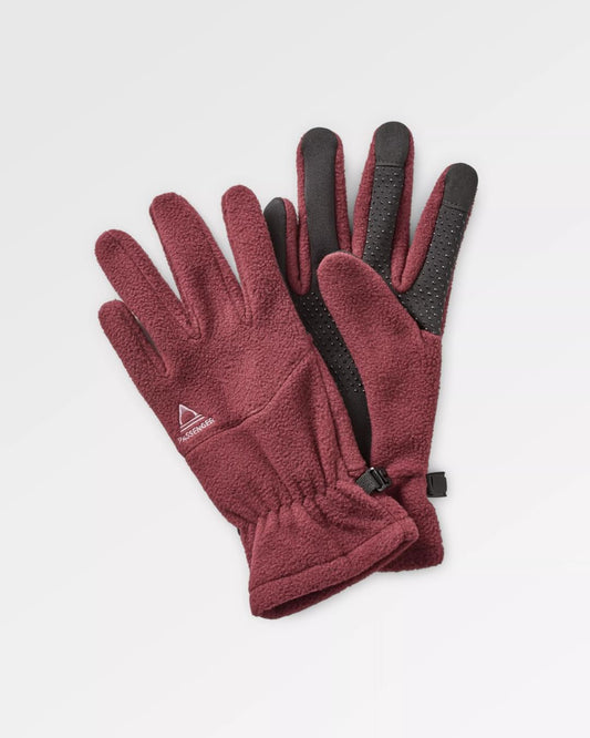Daytrip Recycled Polar Fleece Touch Screen Gloves - Wine