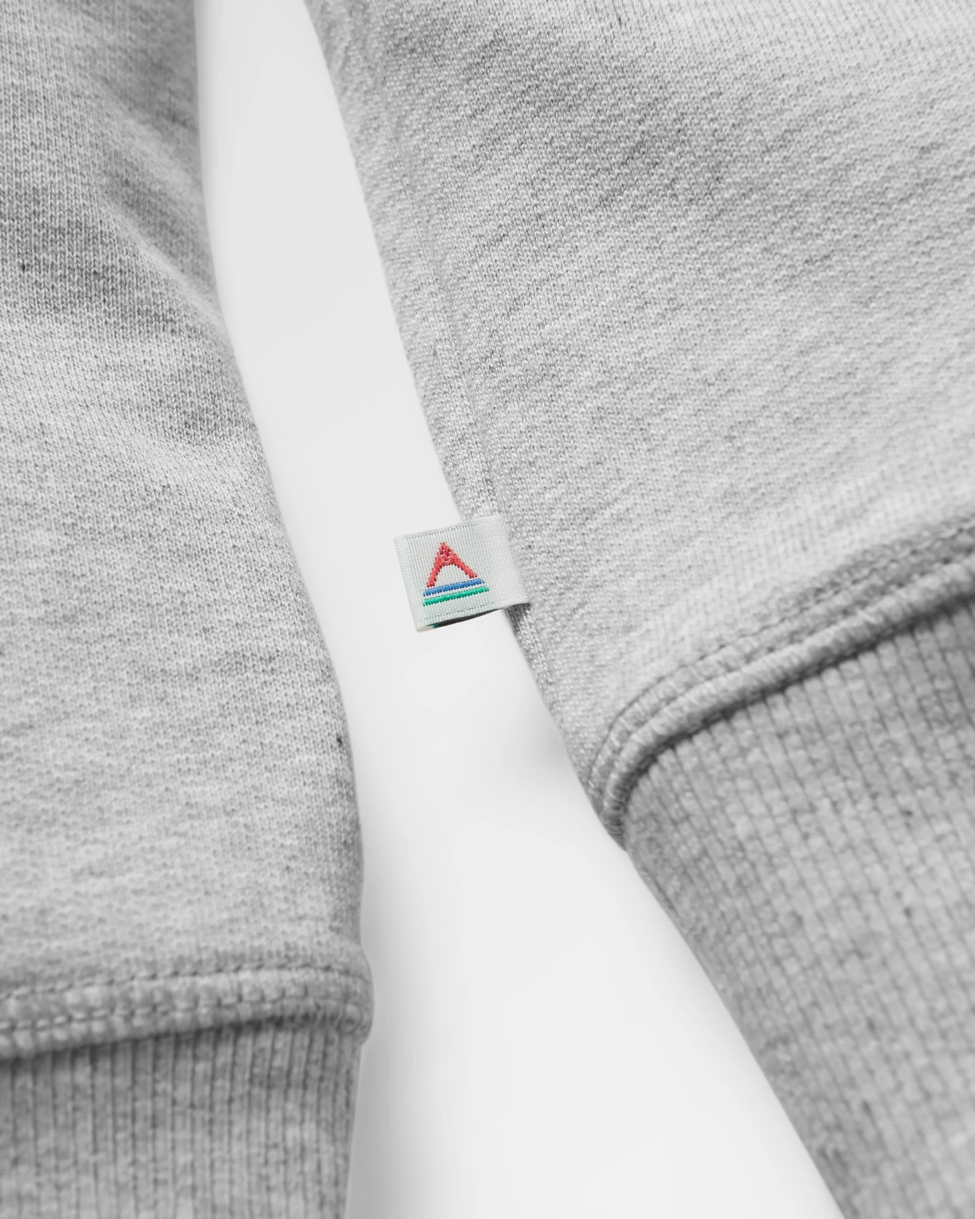 Wander Recycled Cotton Marl Sweatshirt - Light Grey Marl - Flatlay