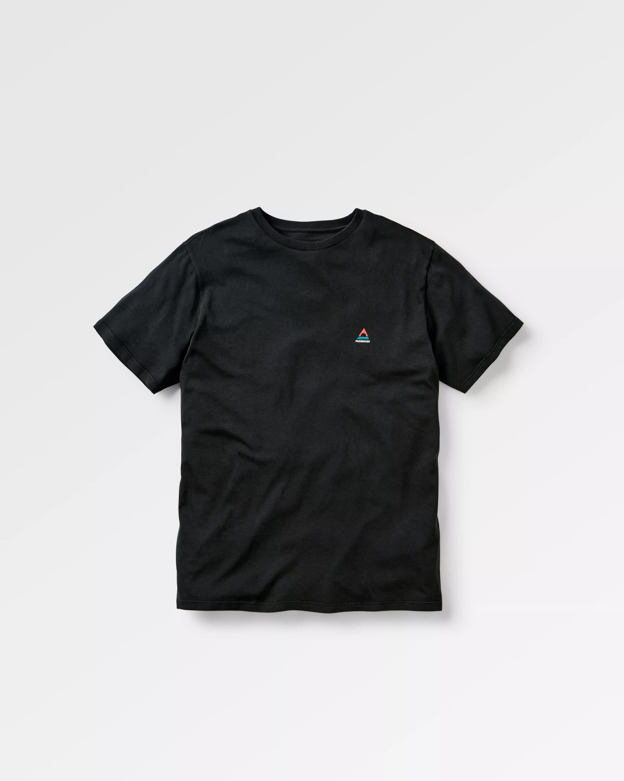 Classic Logo Recycled Cotton T-Shirt - Black - Flatlay