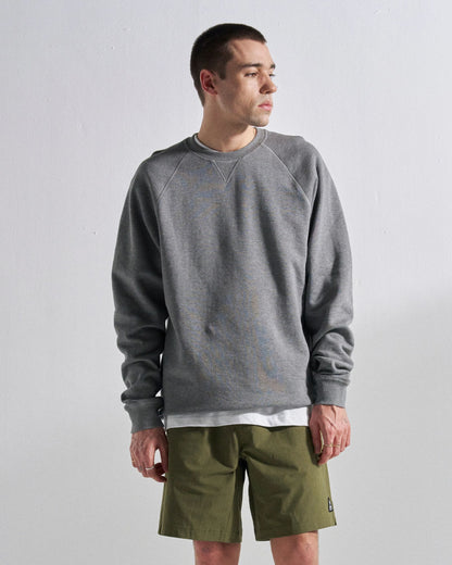 Heritage Men's Sweatshirt - Dark Grey Marl - Studio Model
