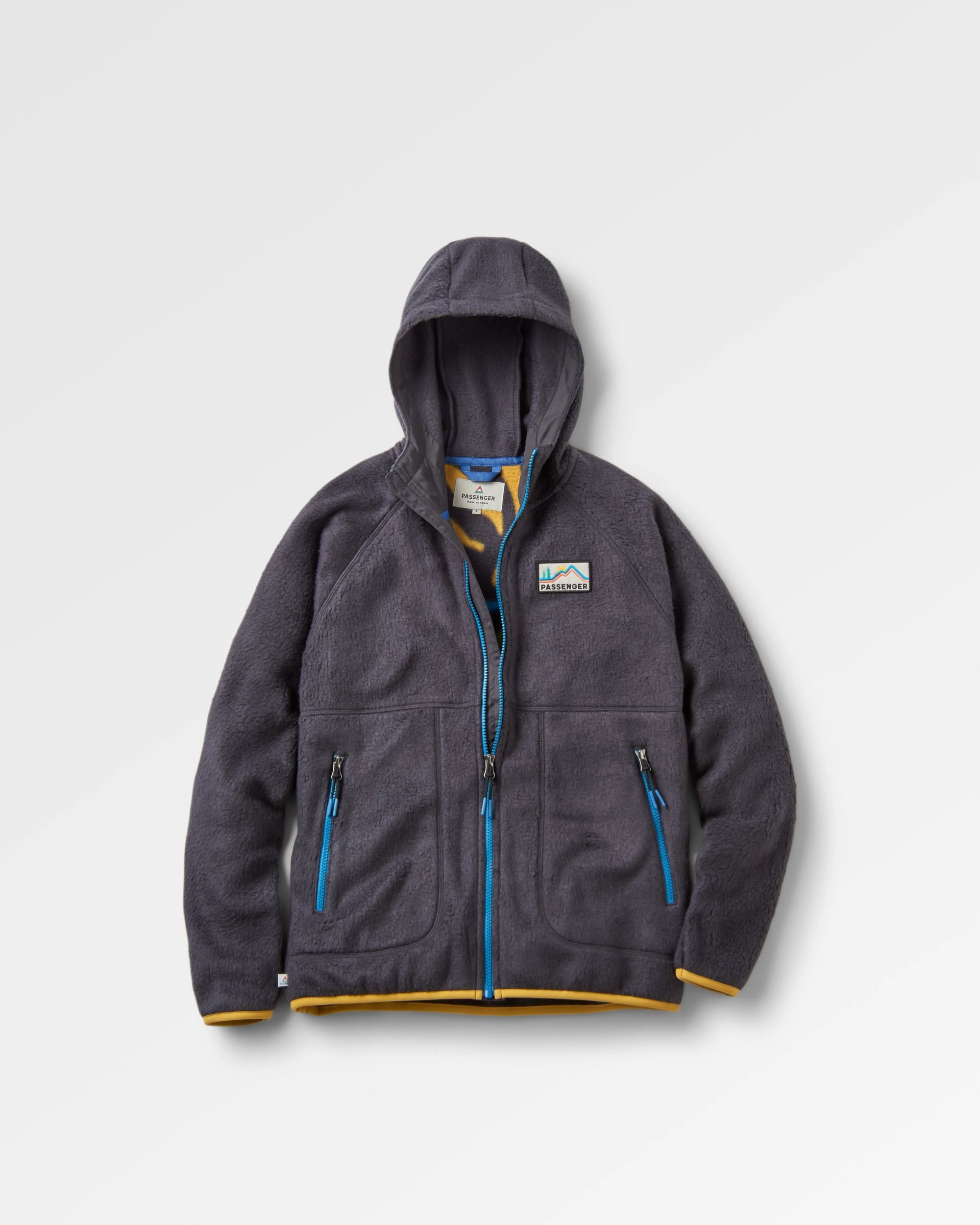 North Coast Vista Full Zip Recycled Sherpa Fleece - Faded Black - Flatlay