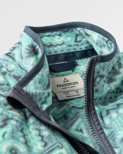 Set Off Recycled Polar 1/4 Zip Fleece - Elemental Geo Arctic