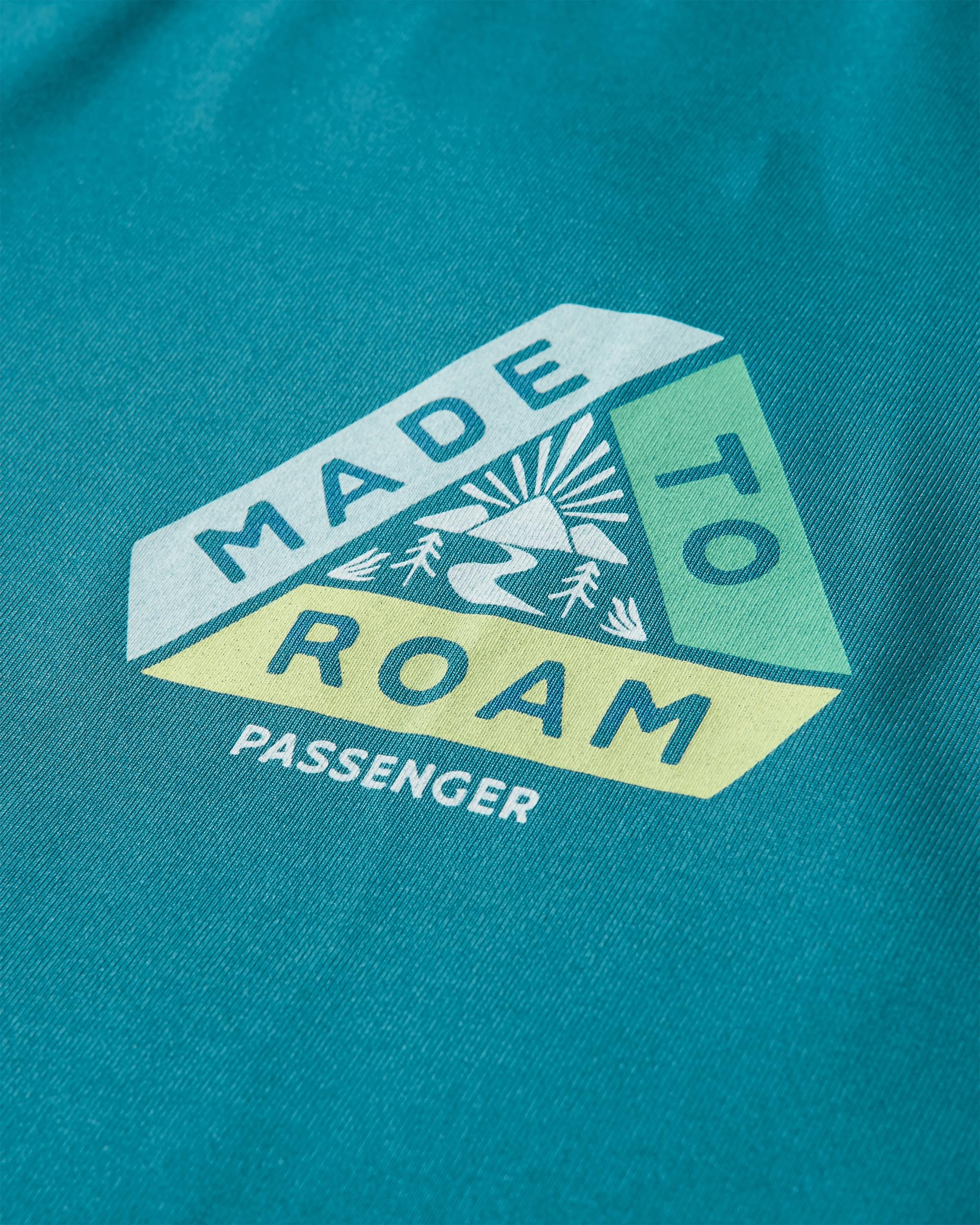 Chakra Tie Back Active LS Recycled T-Shirt - Blue Steel - Flatlay