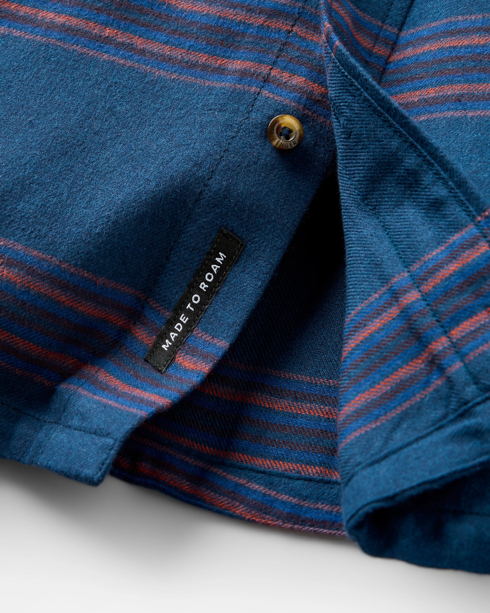 Backcountry Stripe Light Shirt - Rich Navy/Deep Plum Stripe - Flatlay