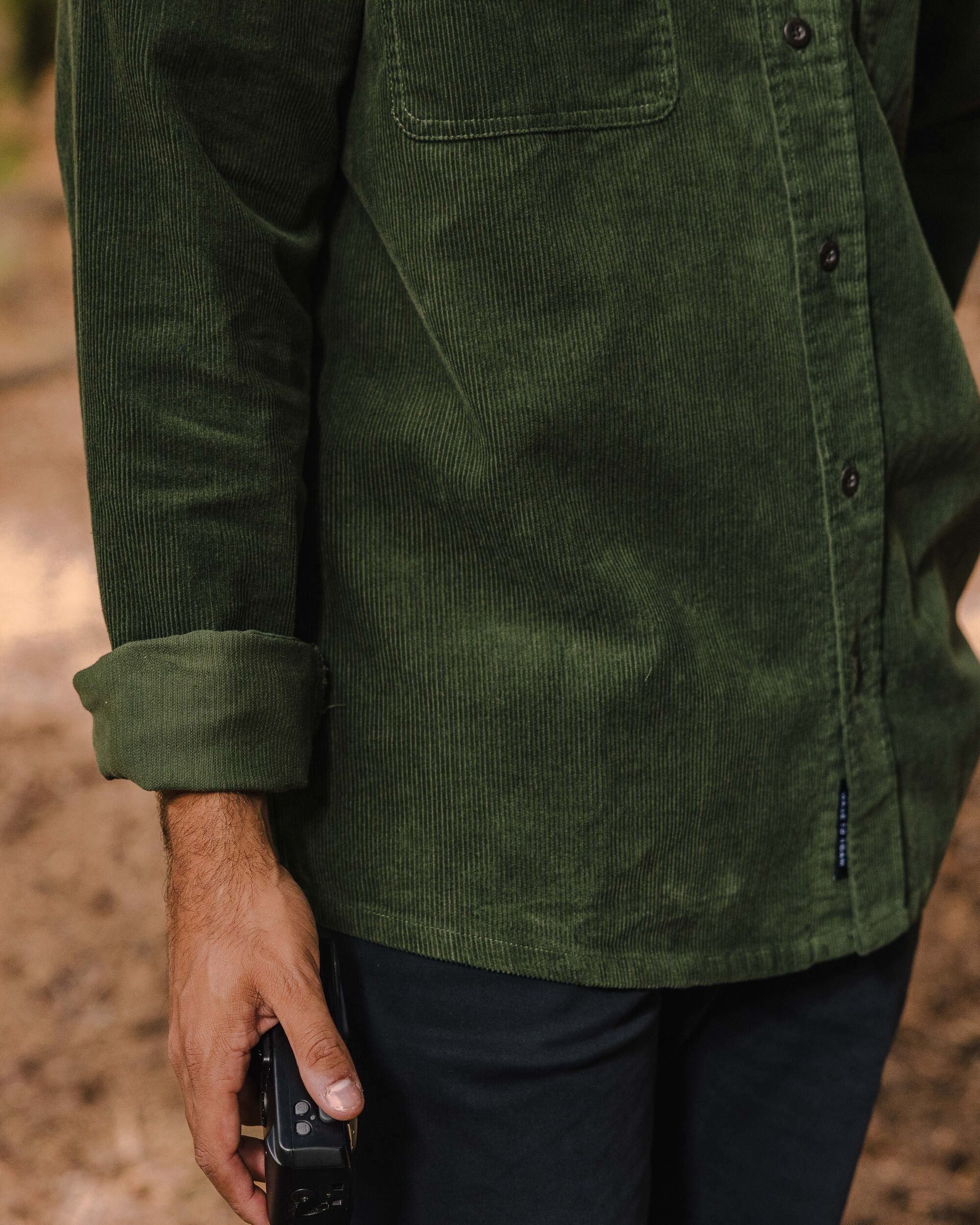 Backcountry Recycled Cord Shirt - Fir Tree - Lifestyle