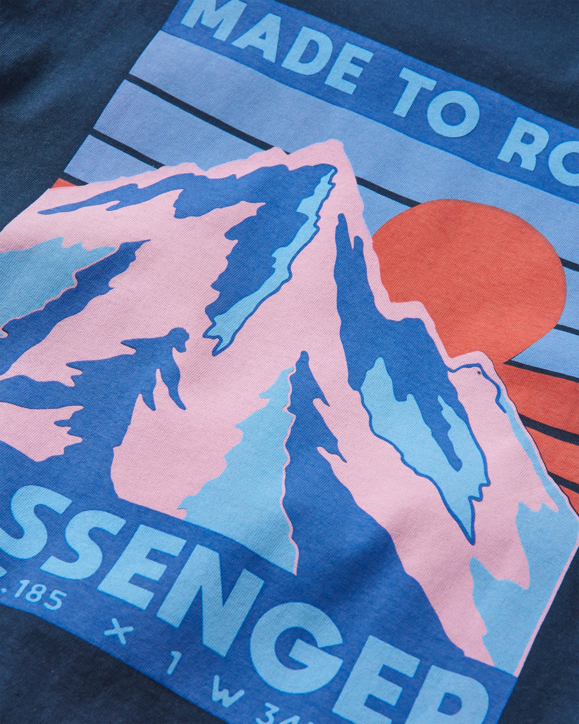 Distance Recycled Relaxed Fit LS T-Shirt - Deep Navy - Flatlay