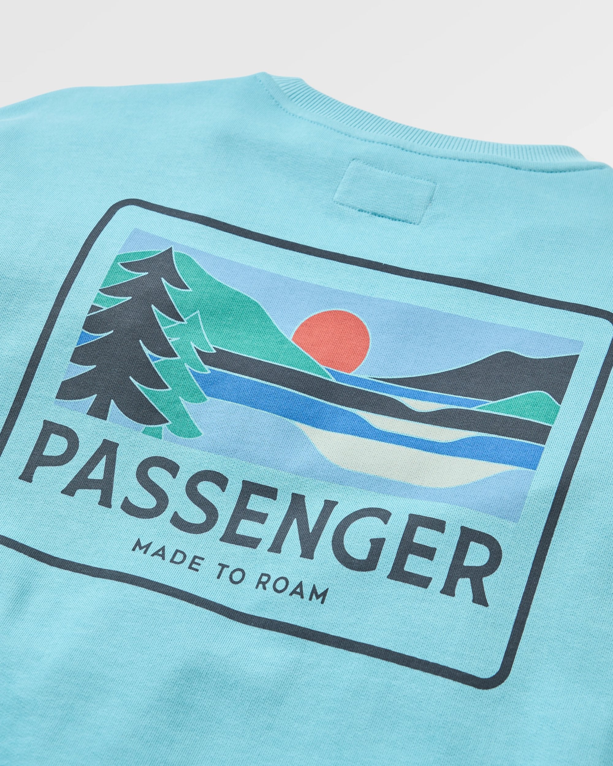 Roamer Women's Recycled Cotton Sweatshirt - Retro Blue  - Flatlay