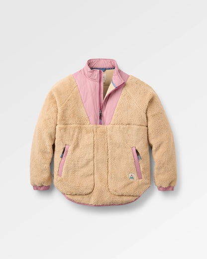 Beaumont Sherpa Hoodless Fleece - Stone - Flatlay