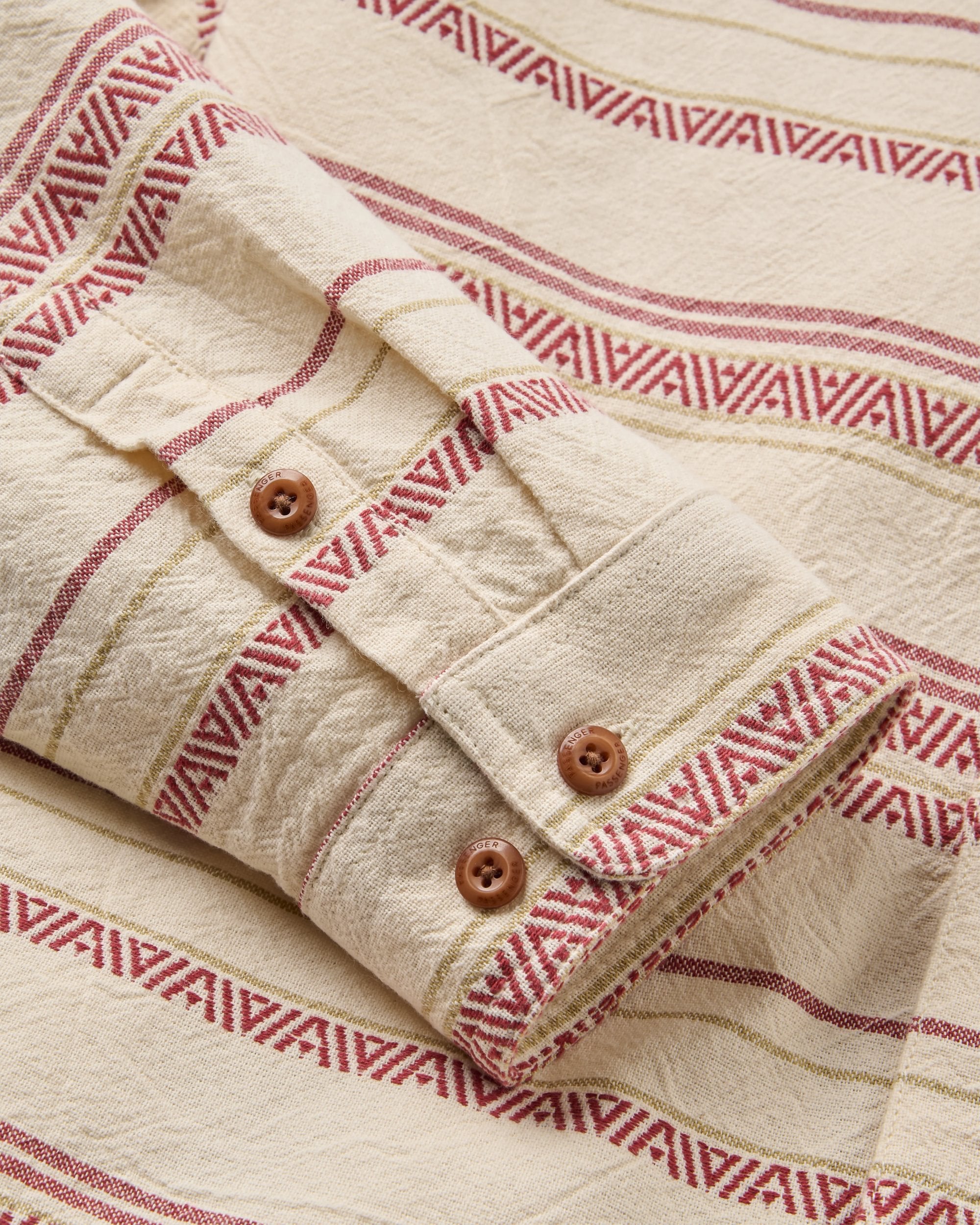 Voyage Jacquard Shirt - Birch - Flatlay
