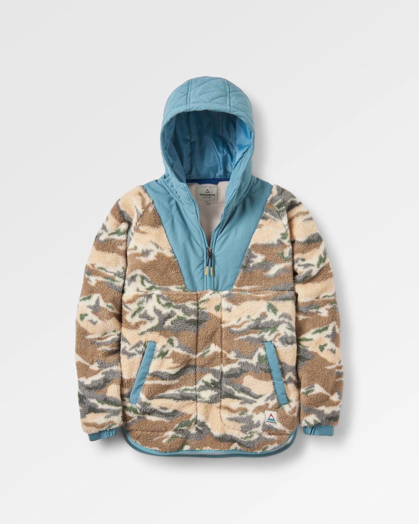 Beaumont Recycled Sherpa Hooded Fleece - Mount Scenic Oatmeal