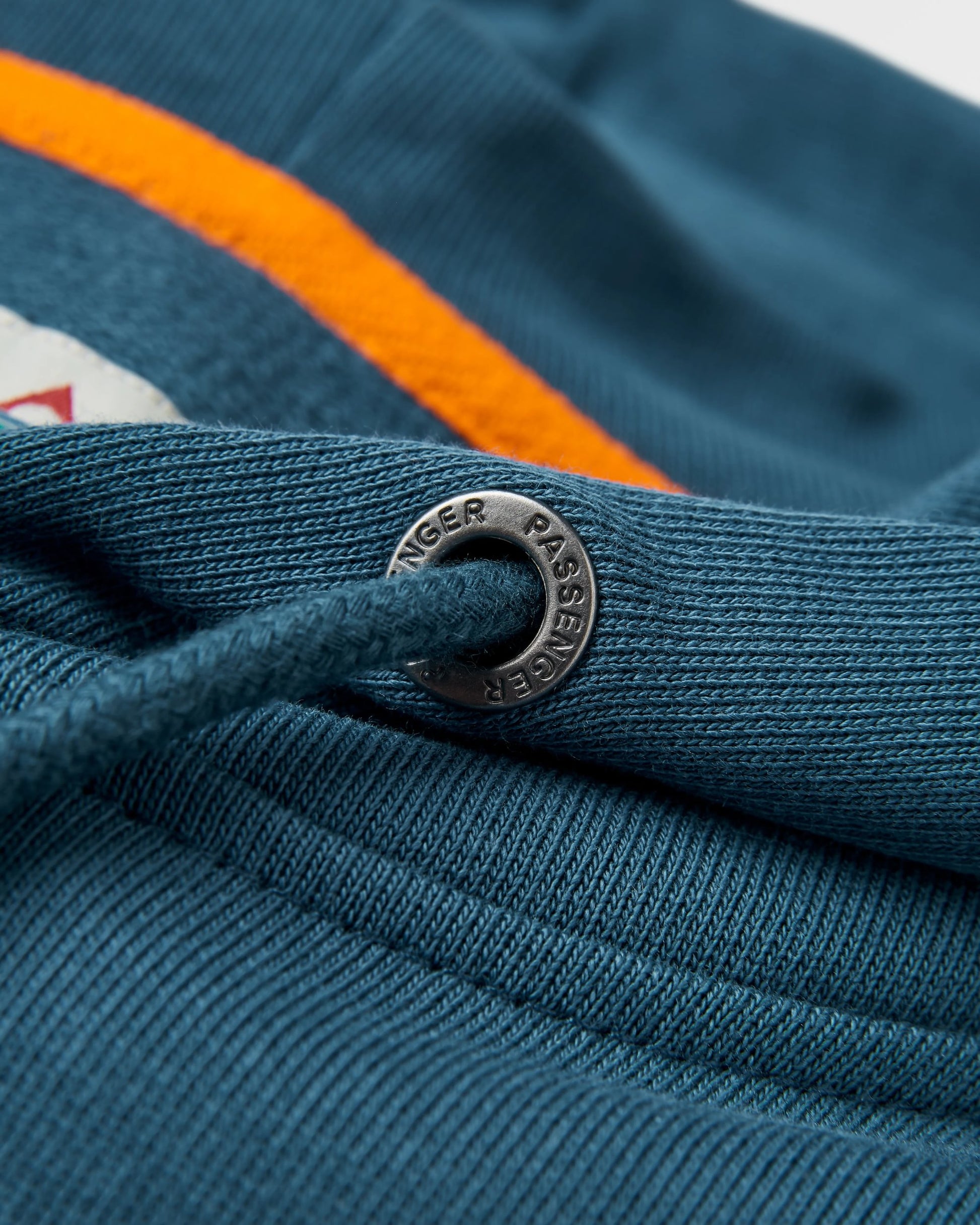 Roamer Patch Relaxed Fit Hoodie - Dark Denim - Flatlay