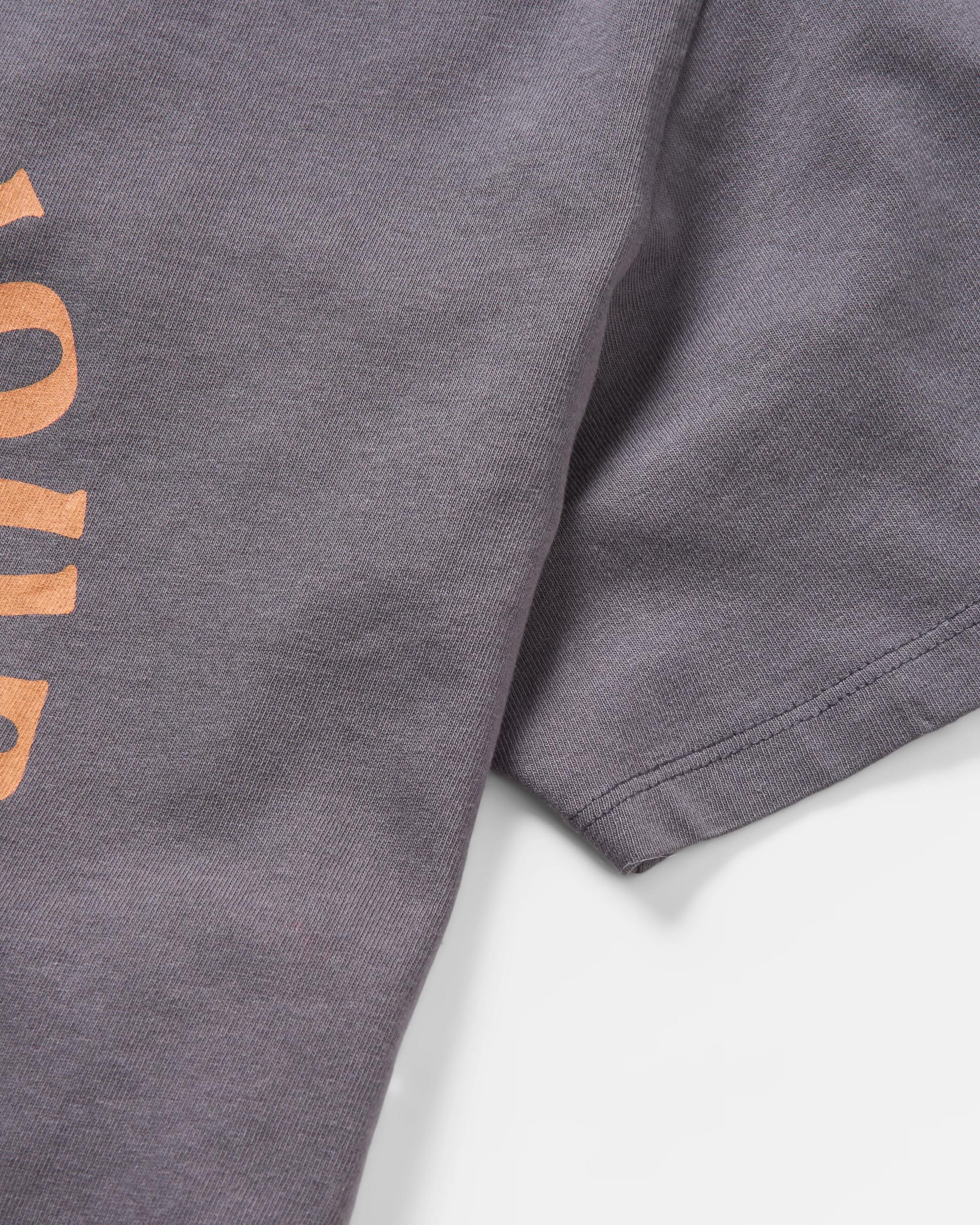 Bud Recycled Cotton T-Shirt - Charcoal - Flatlay