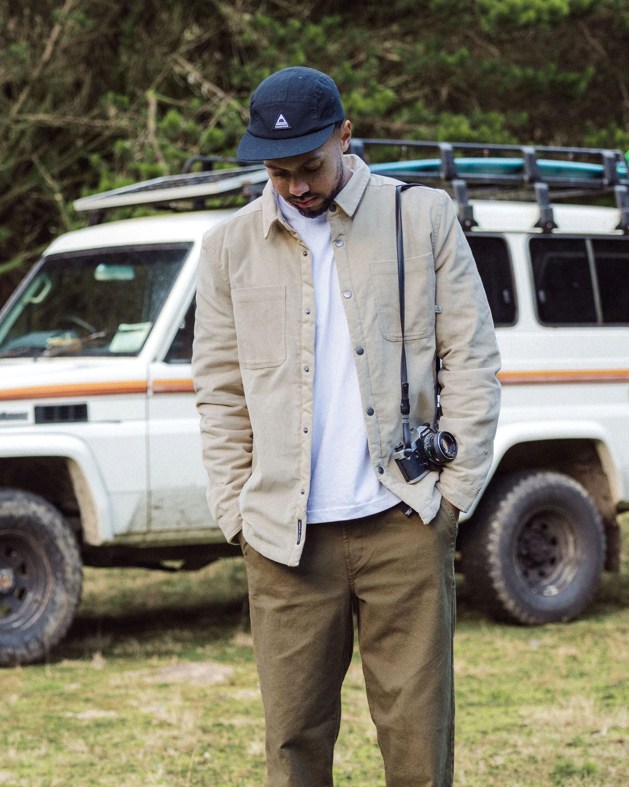 Kodiak 3.0 Sherpa Lined Cord Overshirt - Stone - Lifestyle