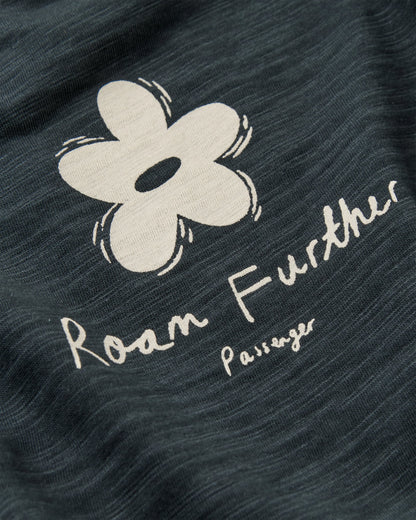 Roam Further T-Shirt - Black - Flatlay
