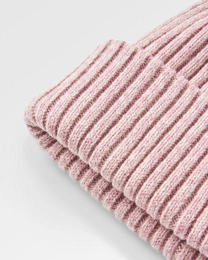 Fisherman Marl Beanie - Pink Haze - Flatlay