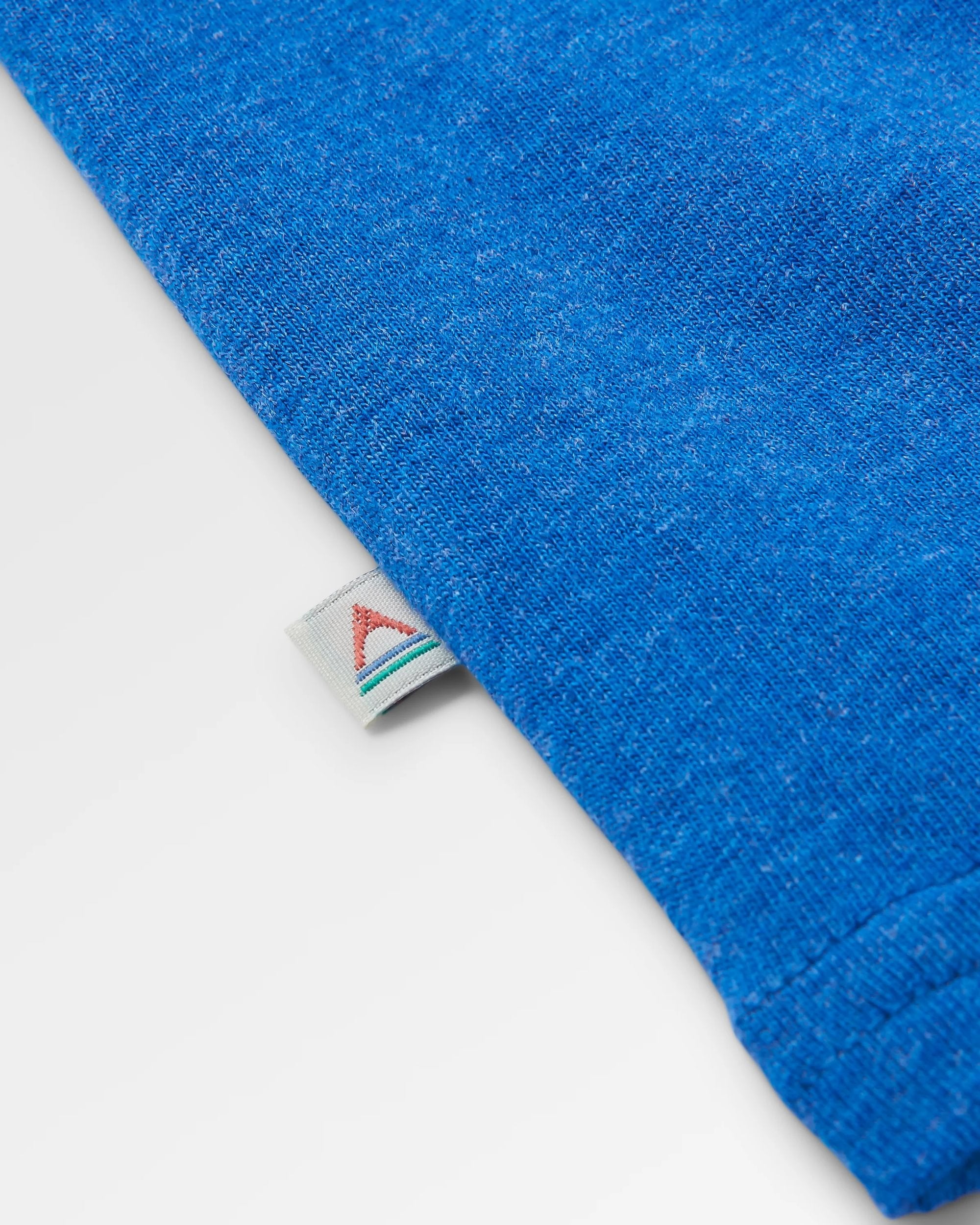 Yuca Organic Cotton T-Shirt - Azure Blue Marl - Flatlay