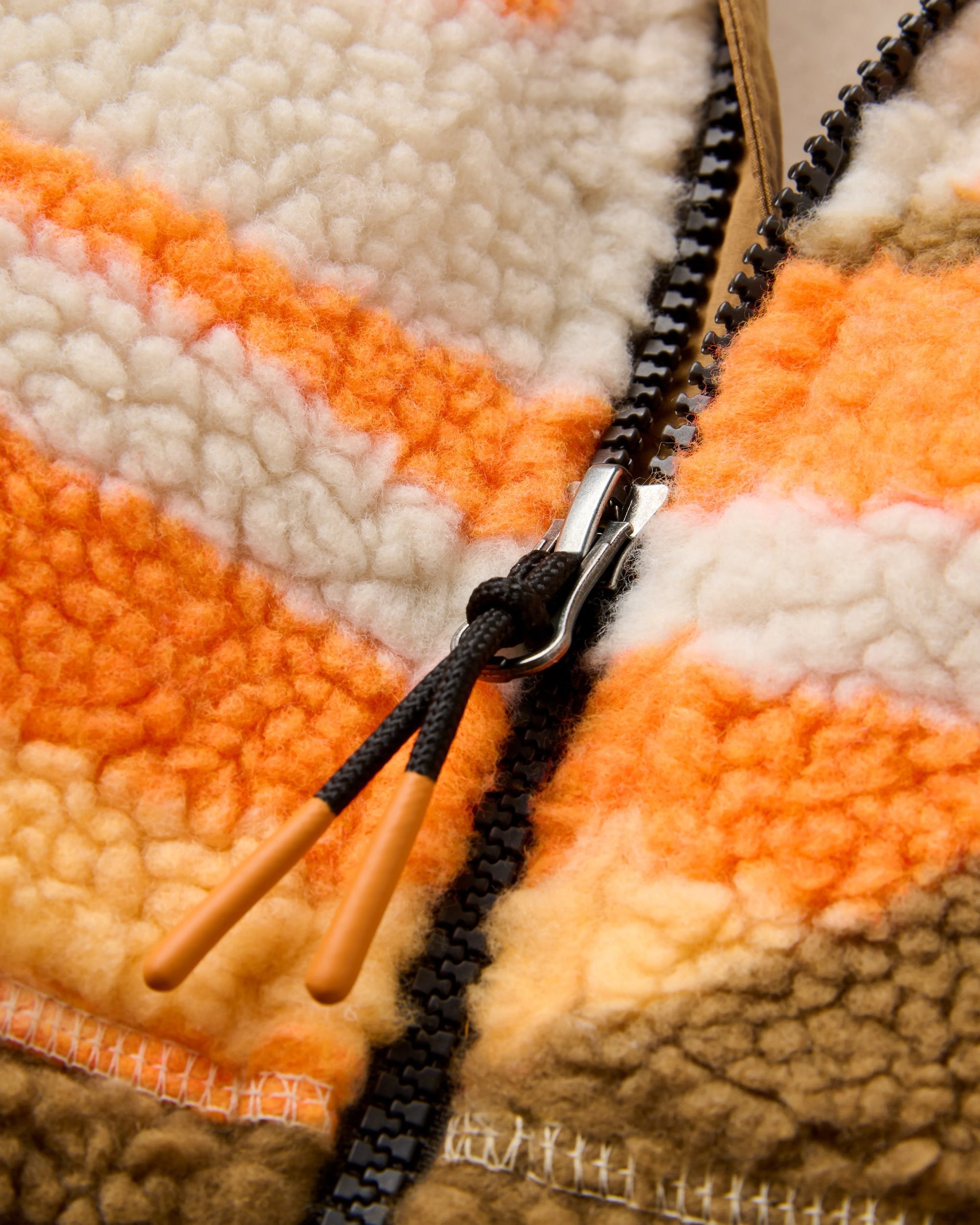 Fairbanks Full Zip Recycled Sherpa Fleece - Mountain Sunset Multi - Flatlay