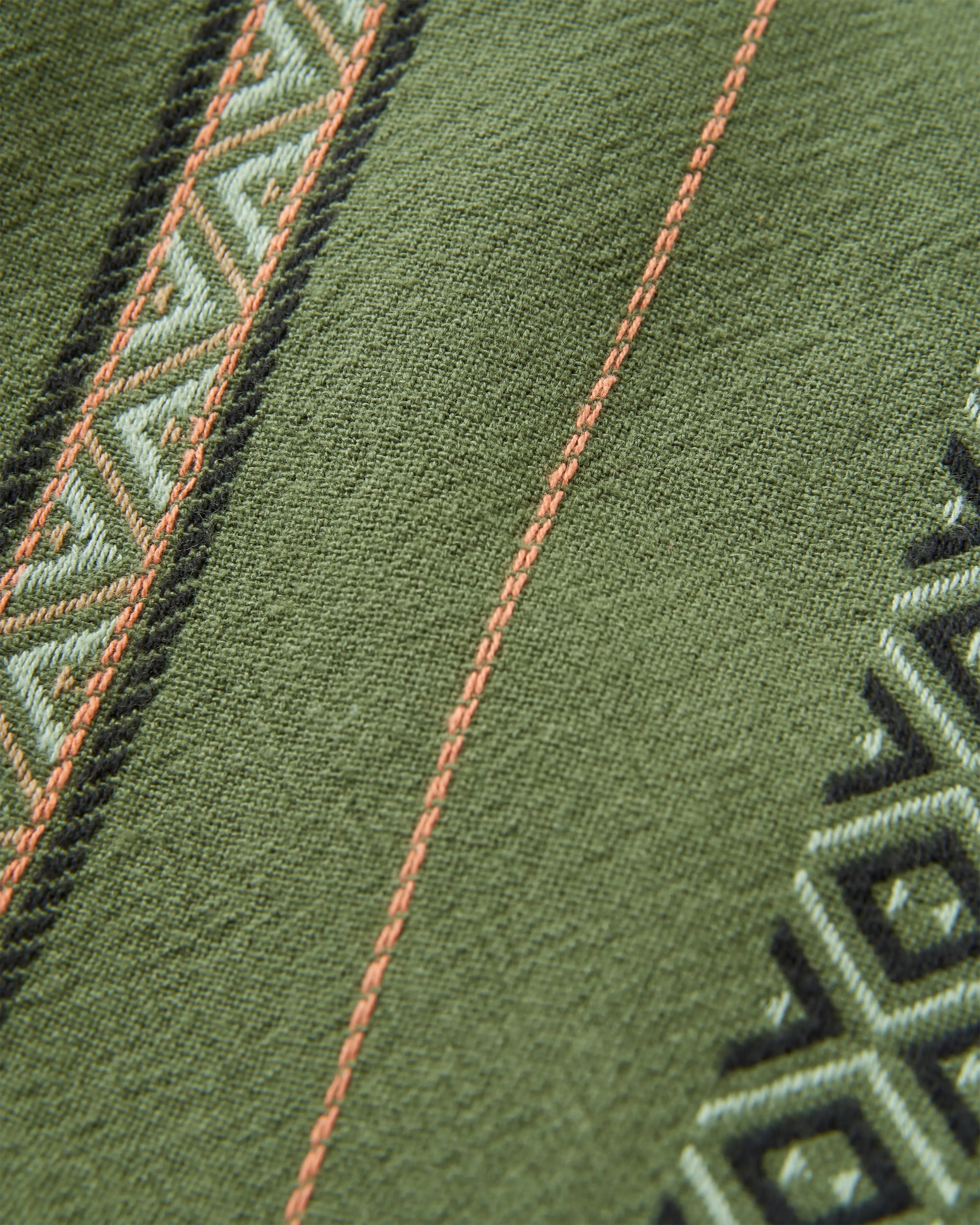 Voyage Jacquard Shirt - Wild Green Stripe - Flatlay