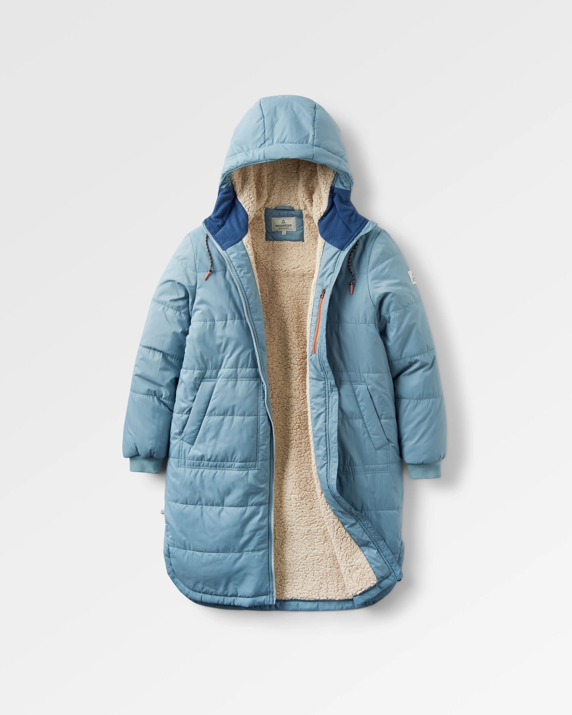 Flora Recycled Sherpa Lined Parka - Arctic - Flatlay