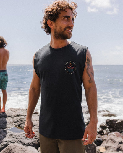 Escapism Recycled Cotton Vest - Black - Lifestyle