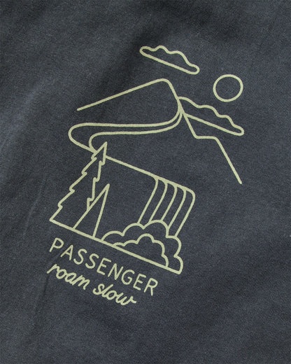 Slow Escape Relaxed Fit T-Shirt - Black - Flatlay