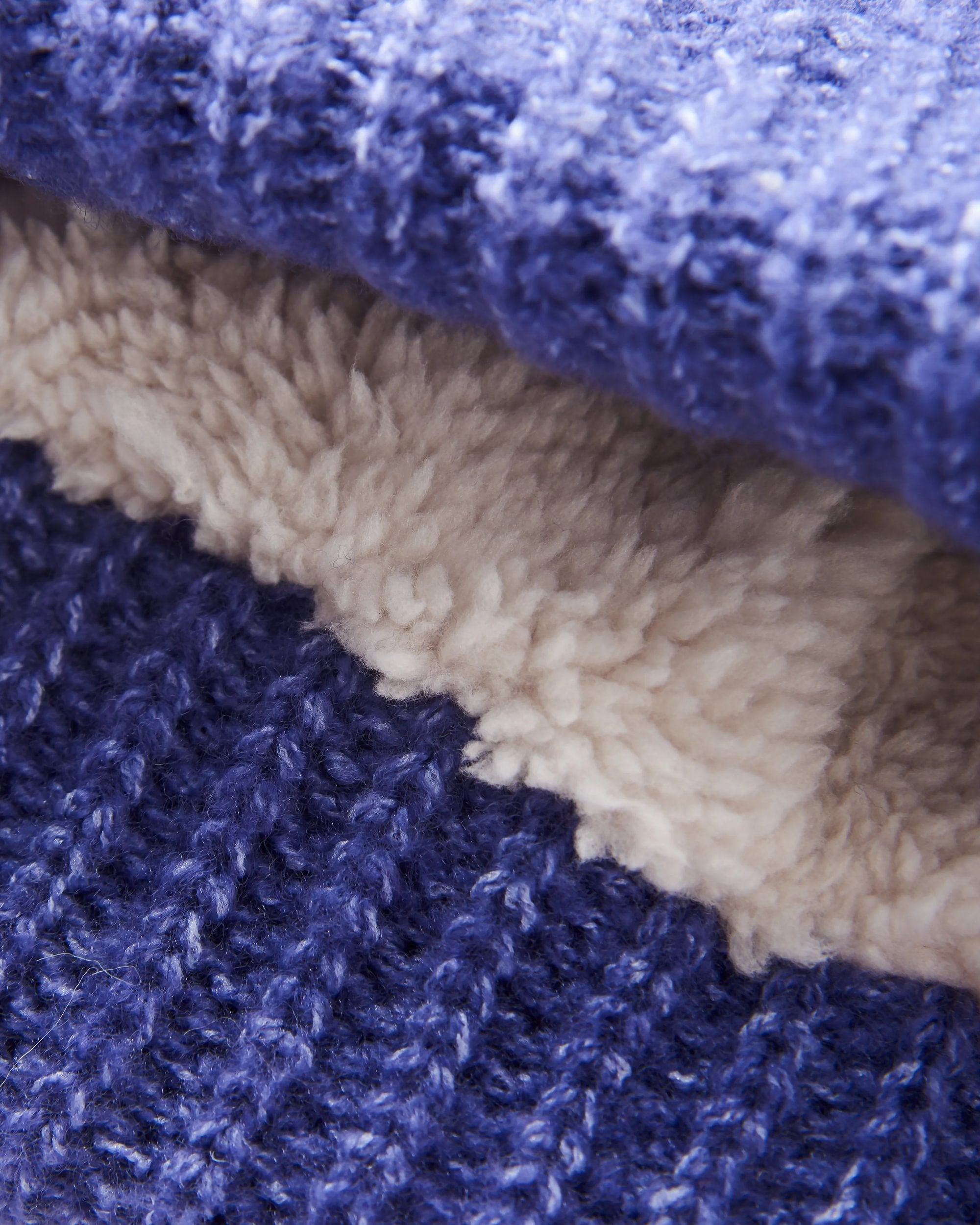 Redwood Sherpa Lined Beanie - Purple Indigo - Flatlay