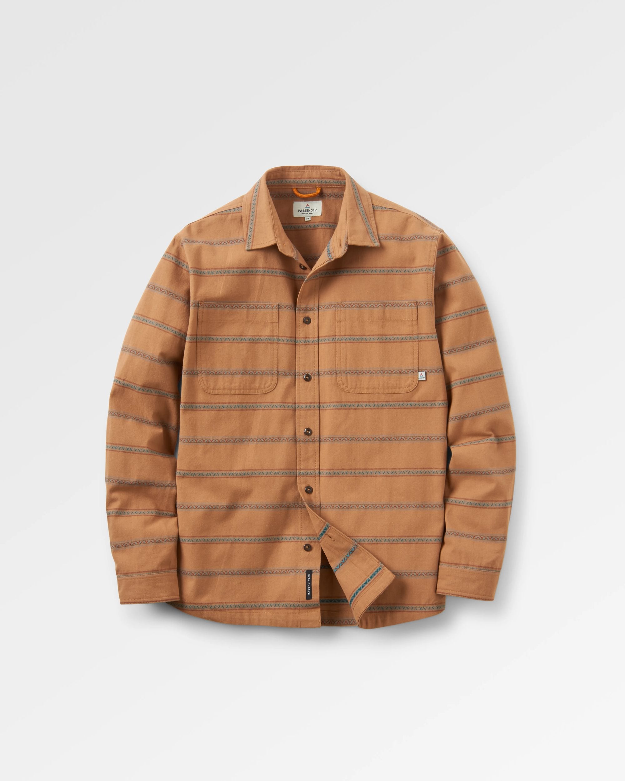 Backcountry Stripe Shirt - Toffee Jacquard - Flatlay