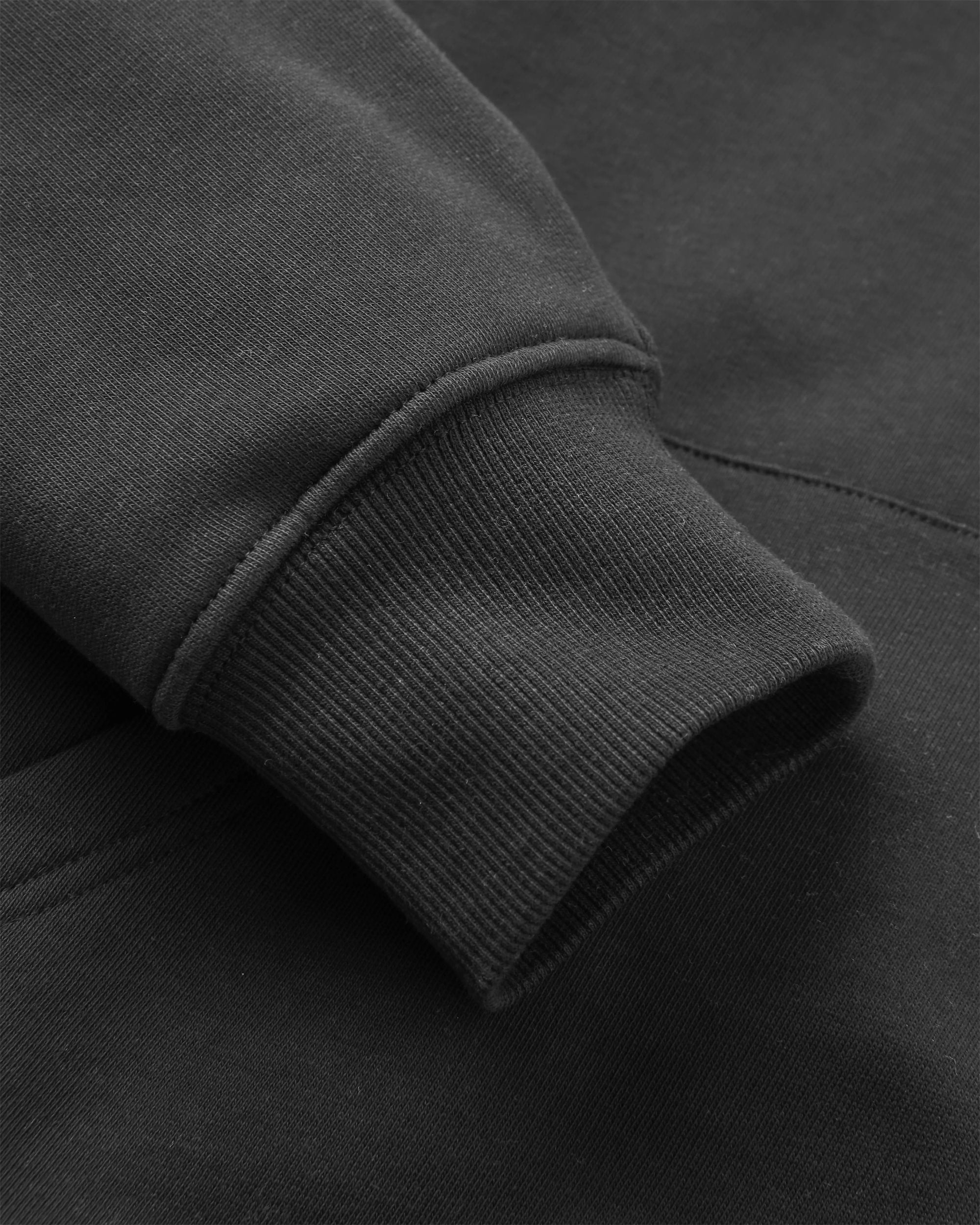 Snapshot Organic Cotton Relaxed Fit Hoodie - Black - Flatlay