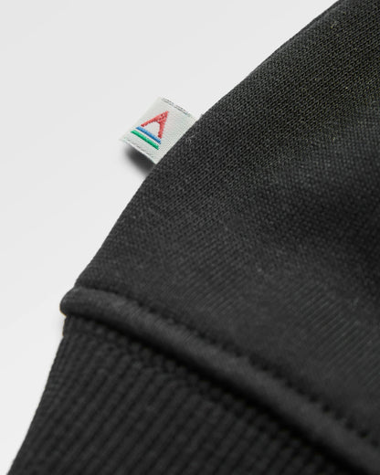 Snapshot Organic Cotton Relaxed Fit Hoodie - Black - Flatlay