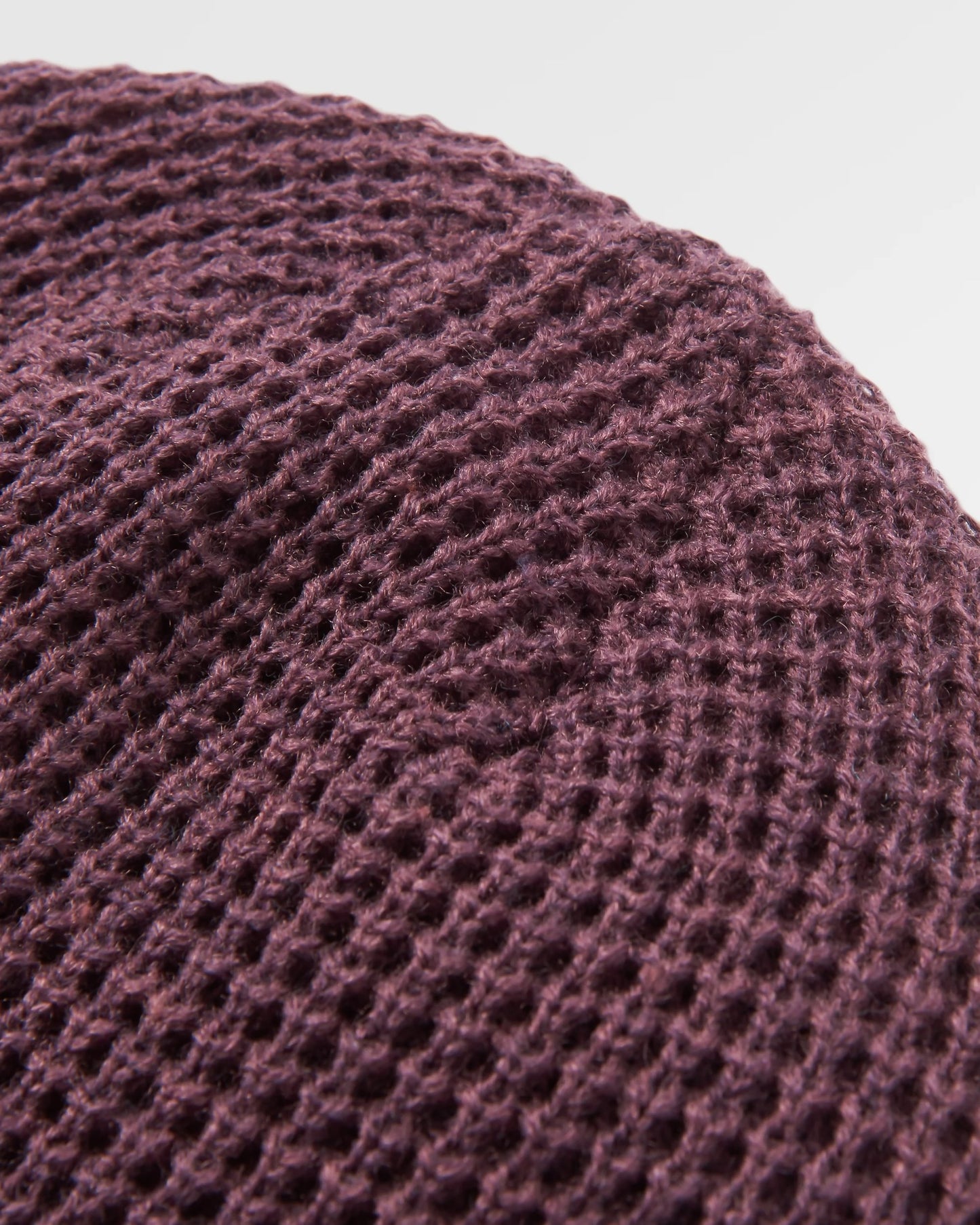 Moss Recycled Double Layer Waffle Beanie - Deep Plum