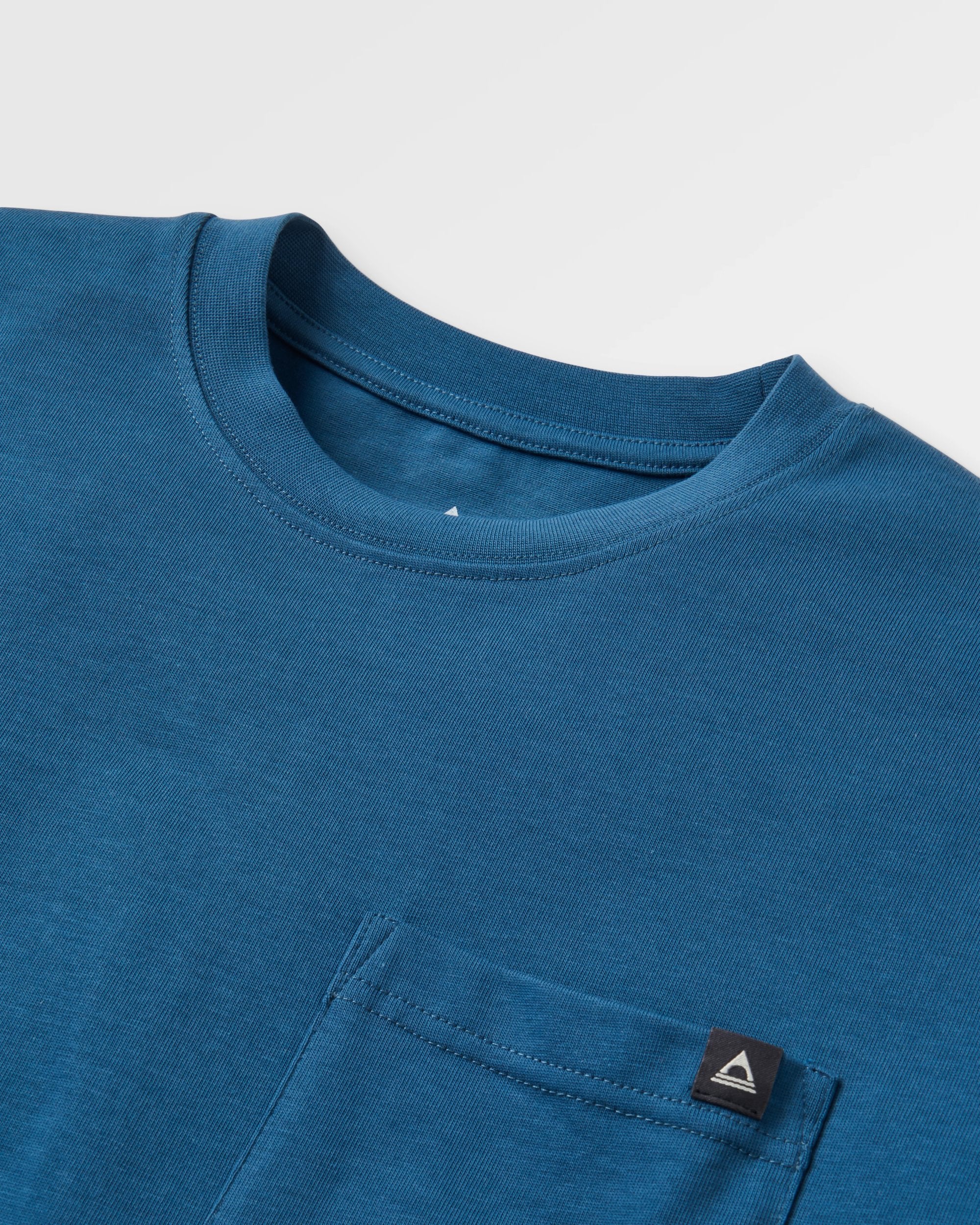 Heritage Relaxed Fit LS T-Shirt - Dark Denim - Flatlay