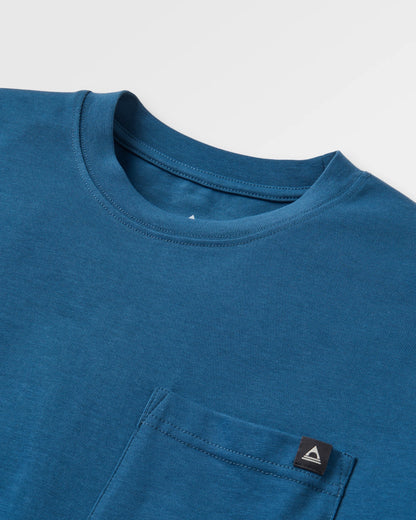 Heritage Relaxed Fit LS T-Shirt - Dark Denim - Flatlay
