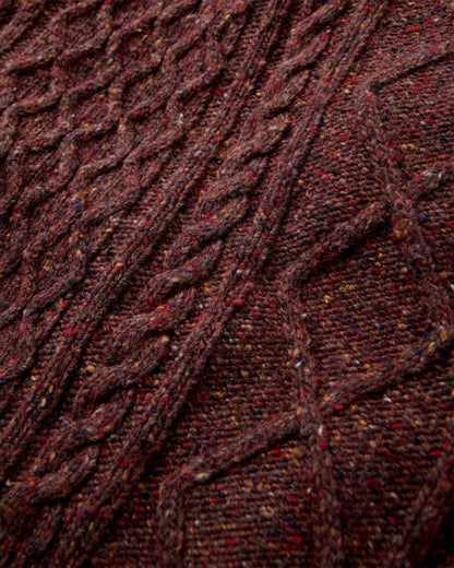 Shoal Merino Wool Knitted Jumper - Brambleberry - Flatlay