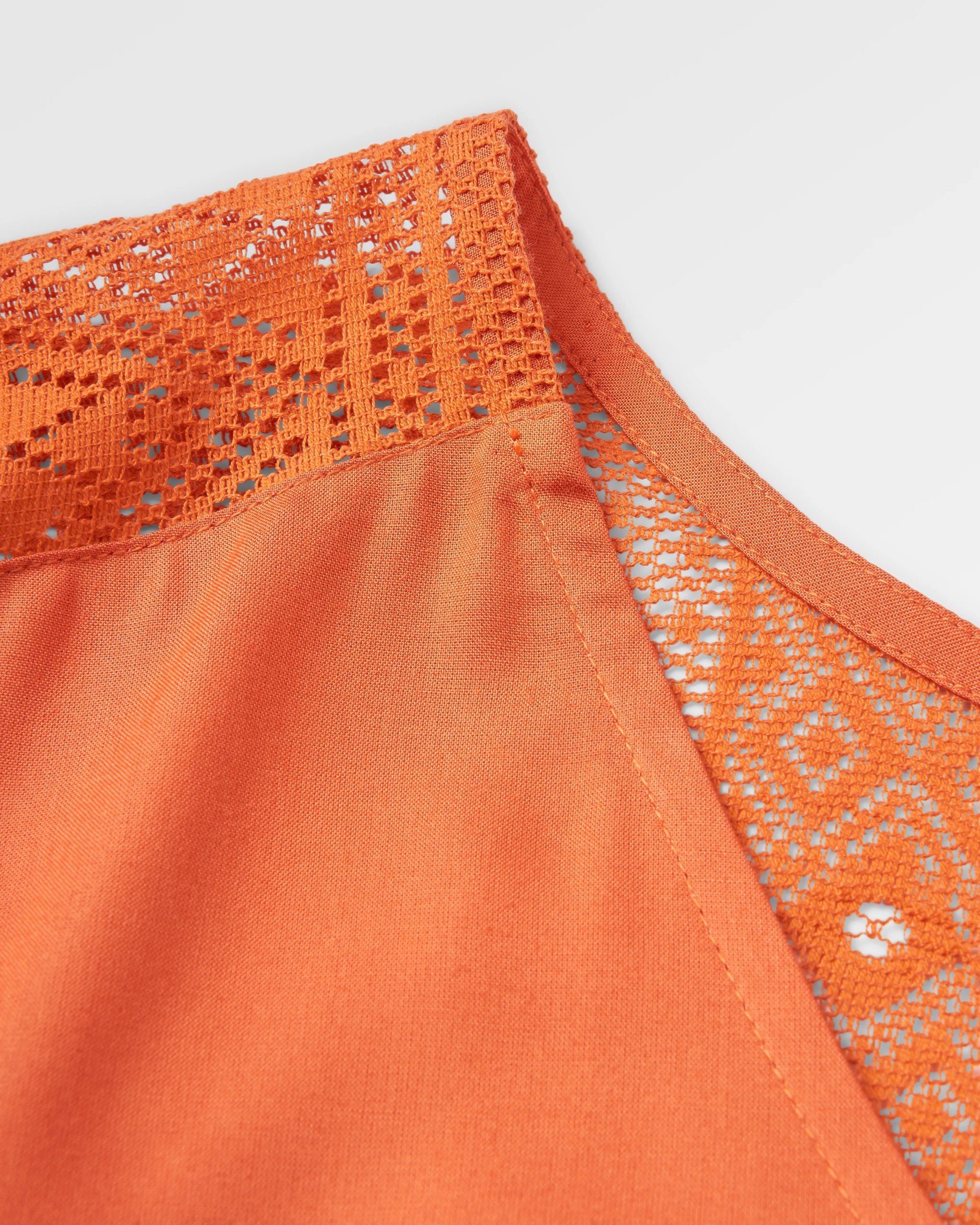 Ambrose Oversized Dress - Burnt Orange - Flatlay