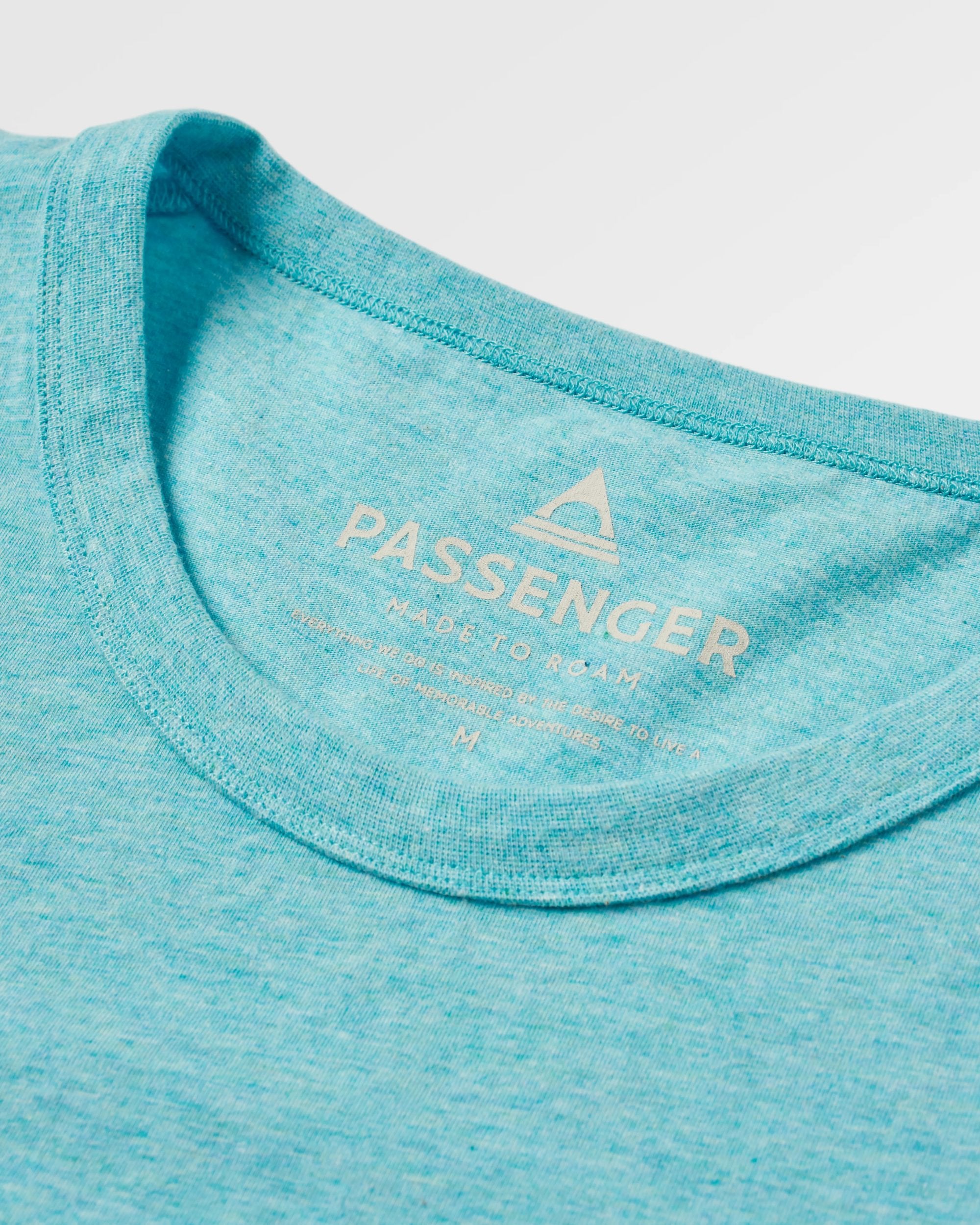 Poinsettia Organic Cotton Vest - Soft Blue Pool Marl - Flatlay