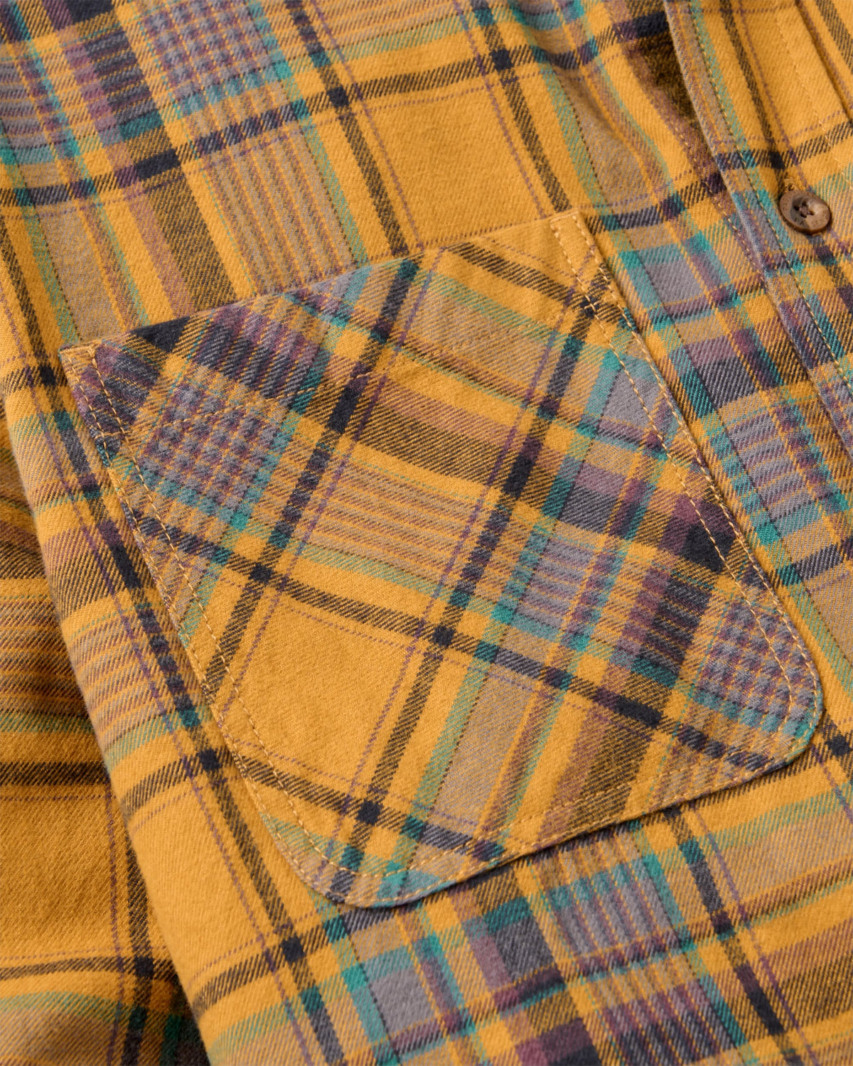 Backcountry Flannel Check Shirt - Dusty Ochre Check - Flatlay