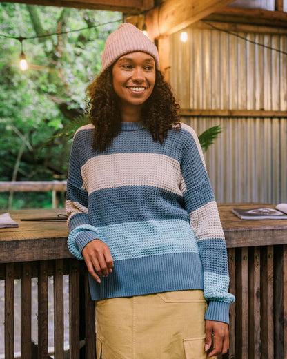 Reflection Stripey Jumper - Stormy Blue/Retro Blue  - Lifestyle