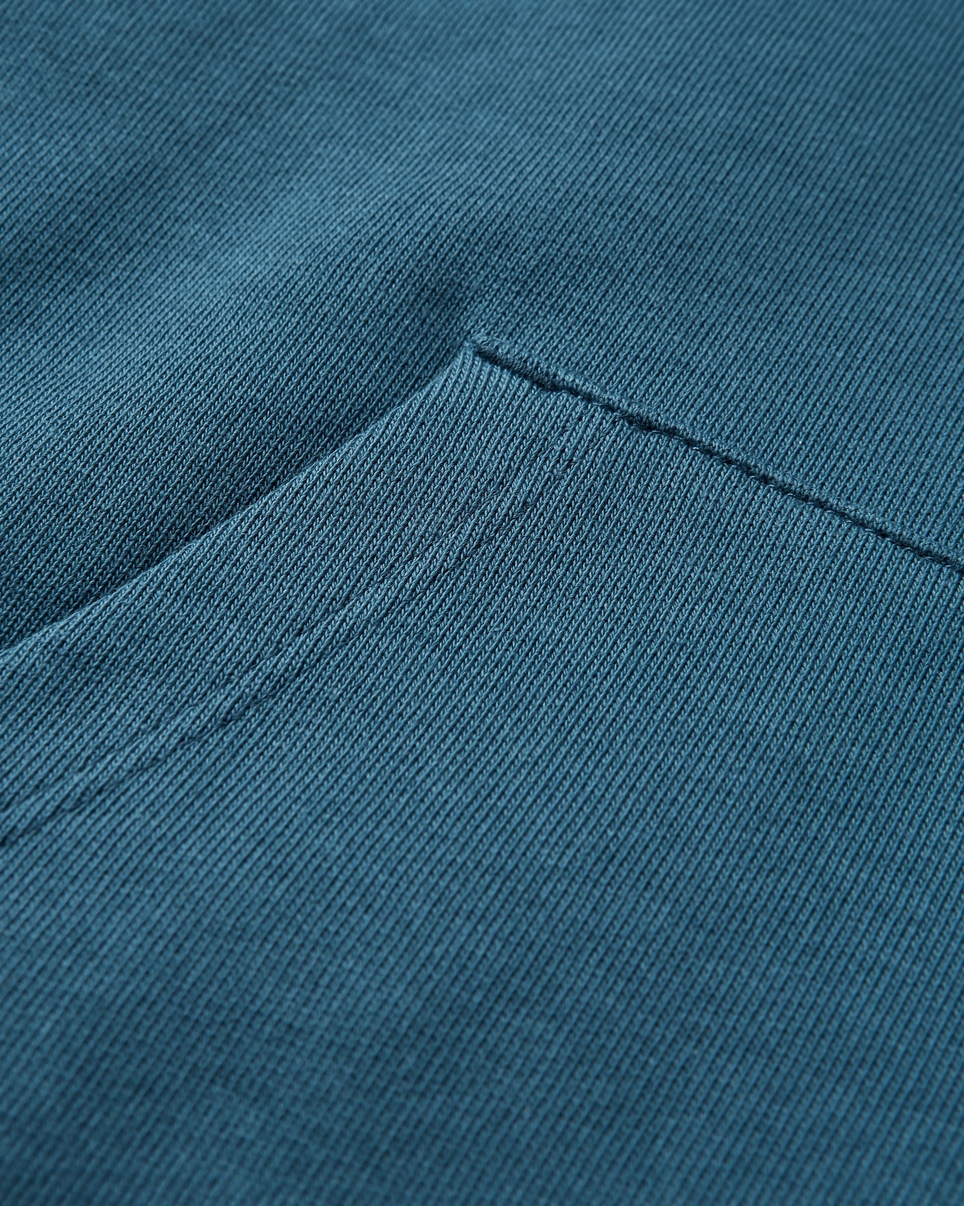 Roamer Patch Relaxed Fit Hoodie - Dark Denim - Flatlay