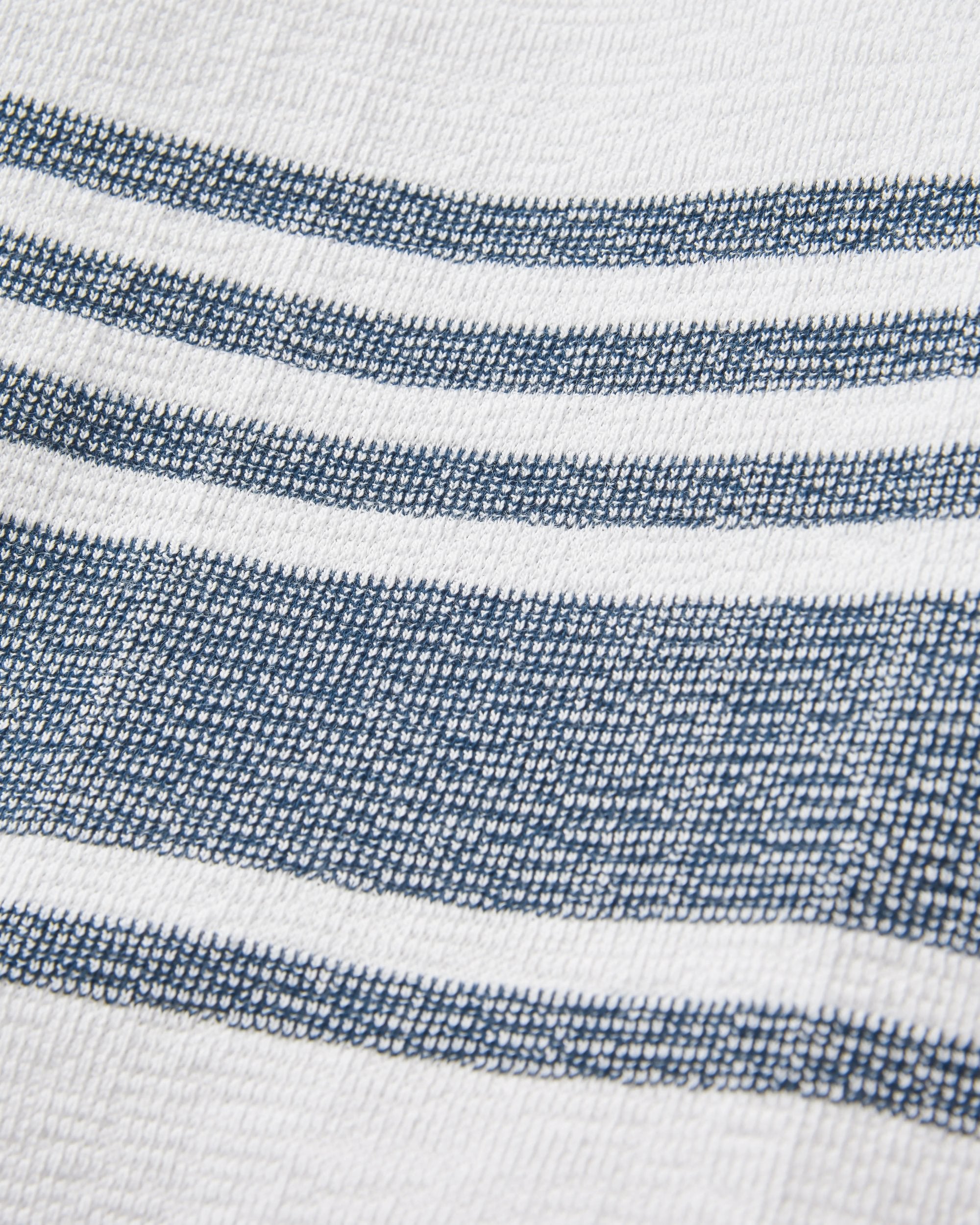 Graceful Textured LS Top - Navy Stripe - Flatlay
