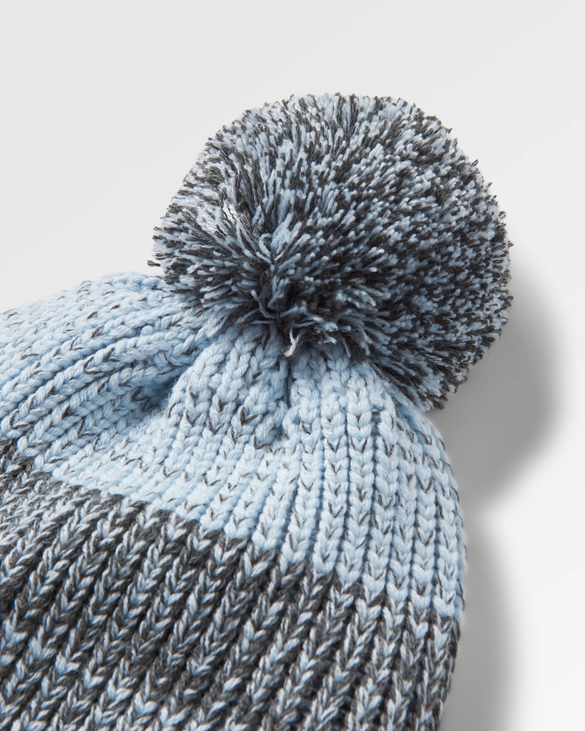 Crag Recycled Bobble Hat - Charcoal/Arctic - Flatlay