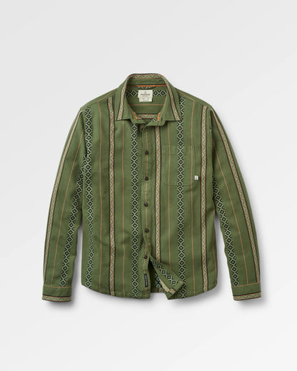 Voyage Jacquard Shirt - Wild Green Stripe