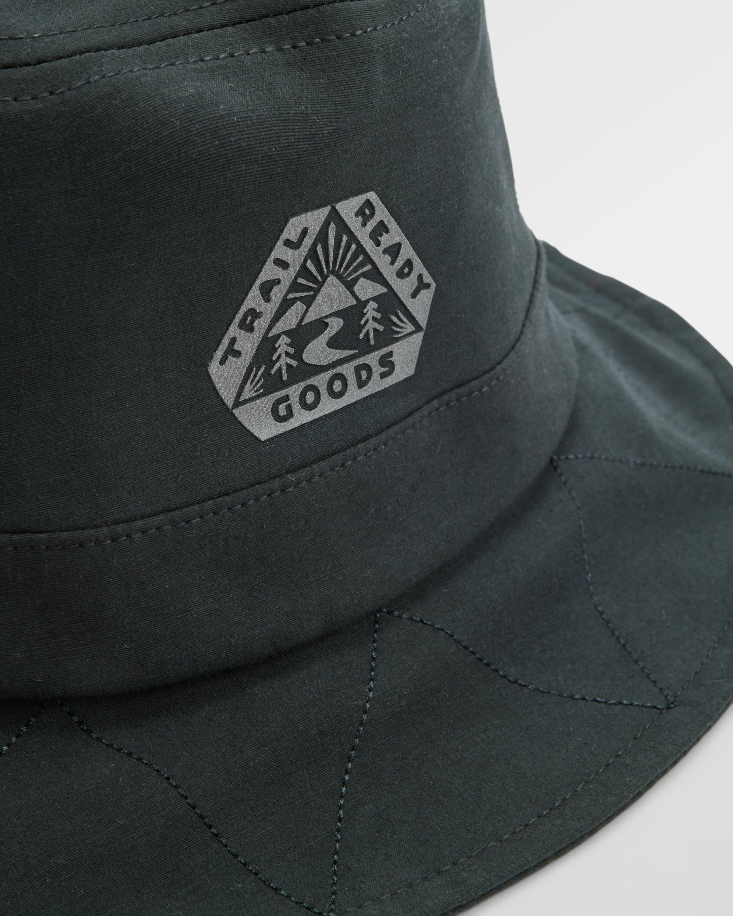 Shaded Organic Bucket Hat - Black - Flatlay