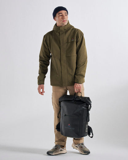 Overland Waterproof Jacket - Dark Olive - Studio Model