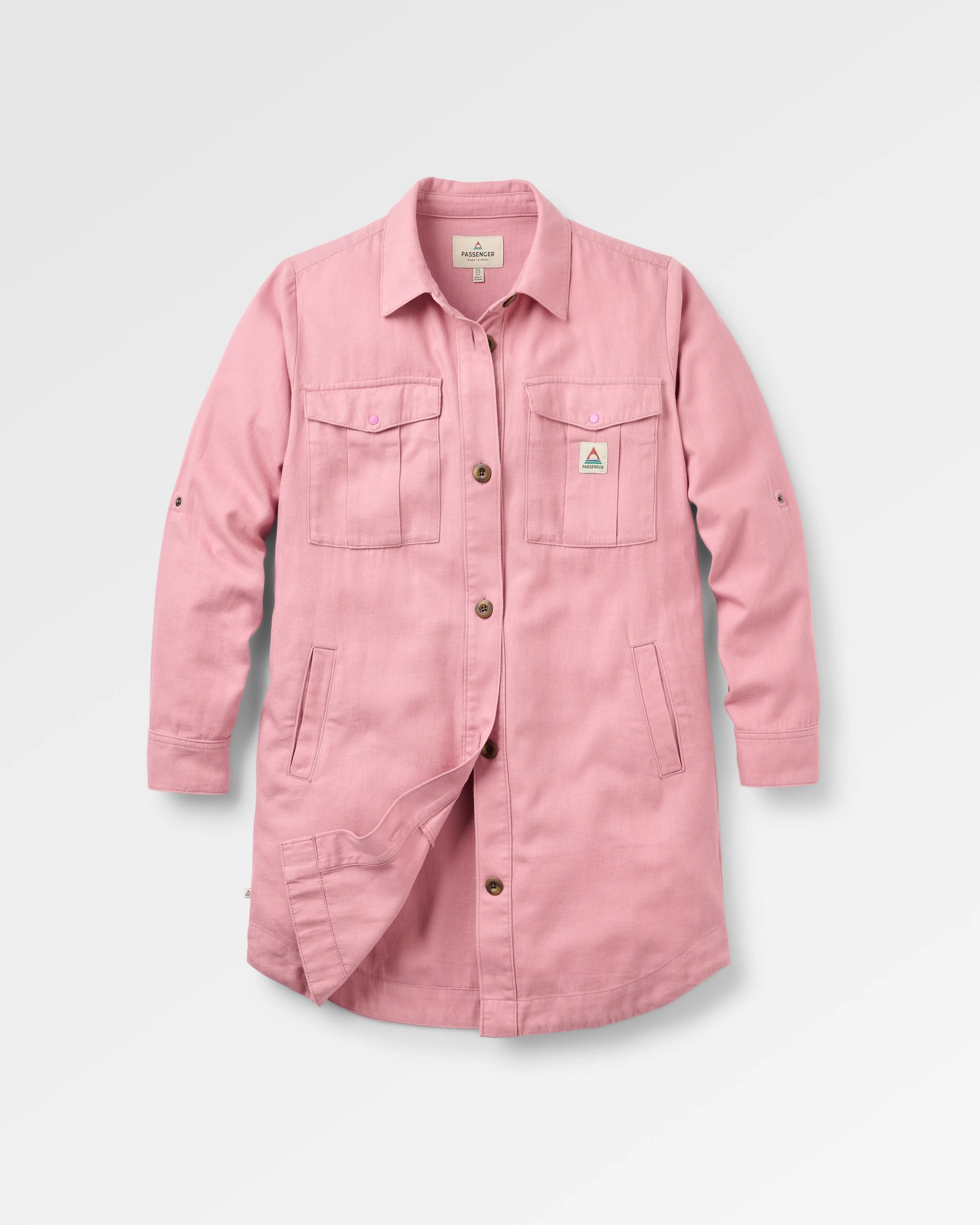 Hydrilla LS Shirt Dress - Pink Haze - Flatlay