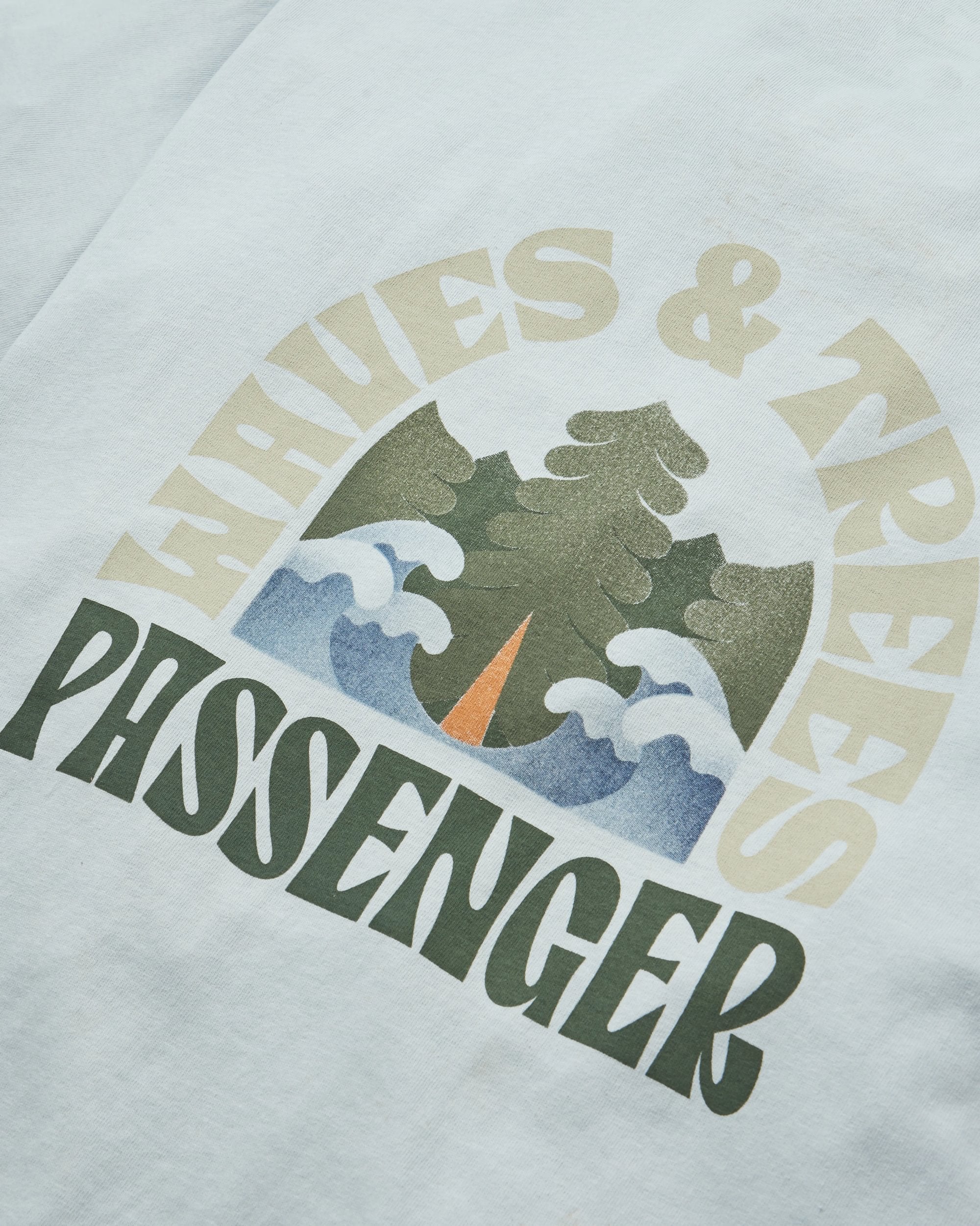 Outsiders Recycled Cotton T-Shirt - Ice Blue - Flatlay