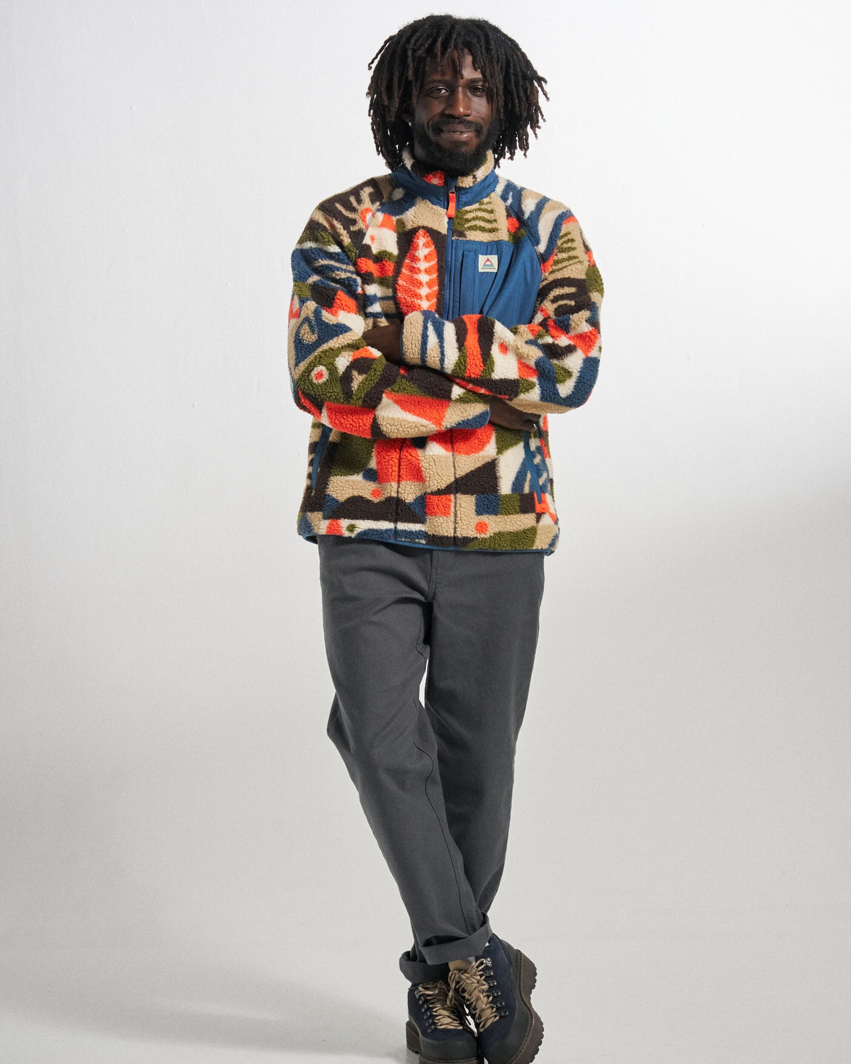Offroad Sherpa 1/2 Zip Fleece - Lost On Purpose Khaki - Studio Model